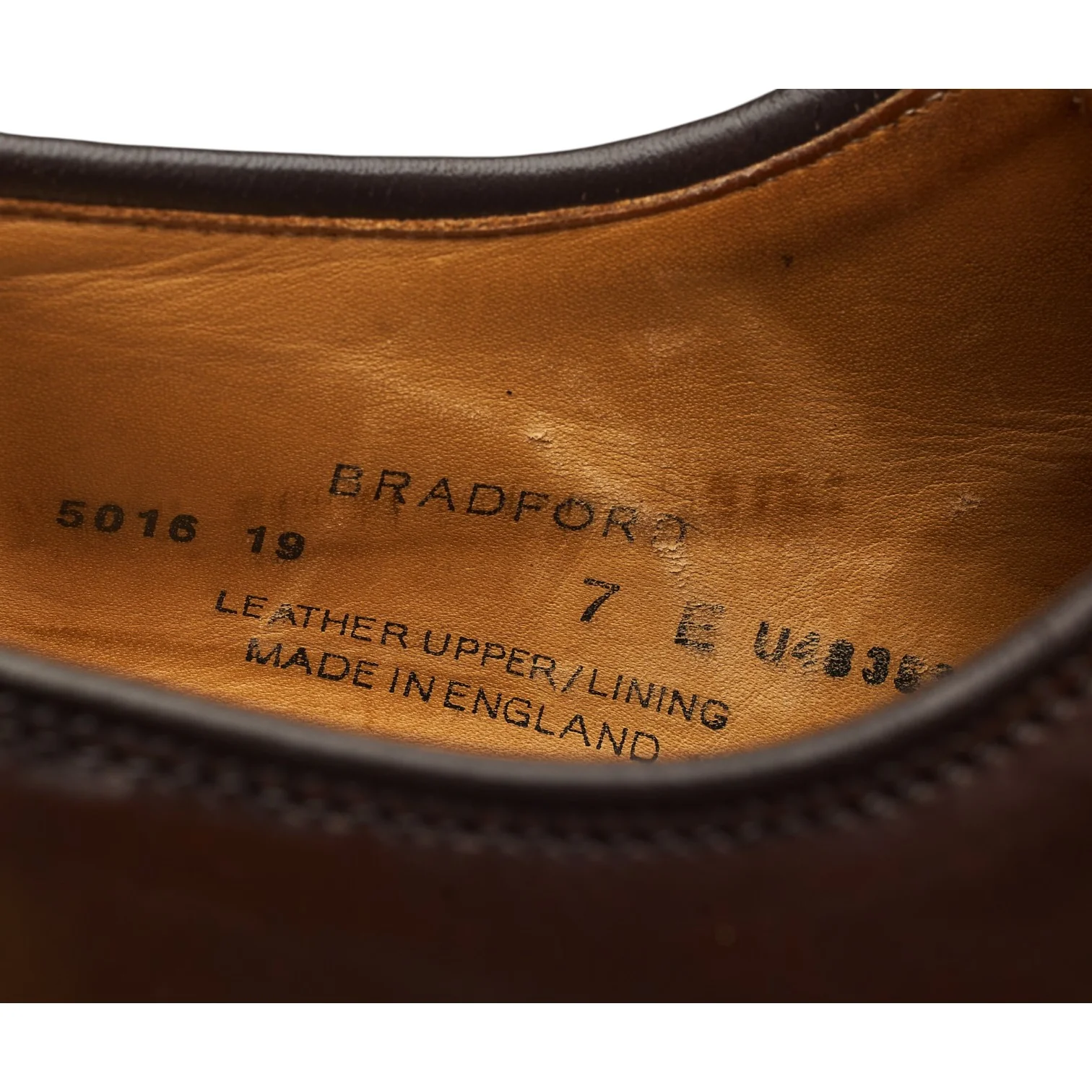 'Bradford' Dark Brown Cordovan Leather Derby UK 7 E - Image 7