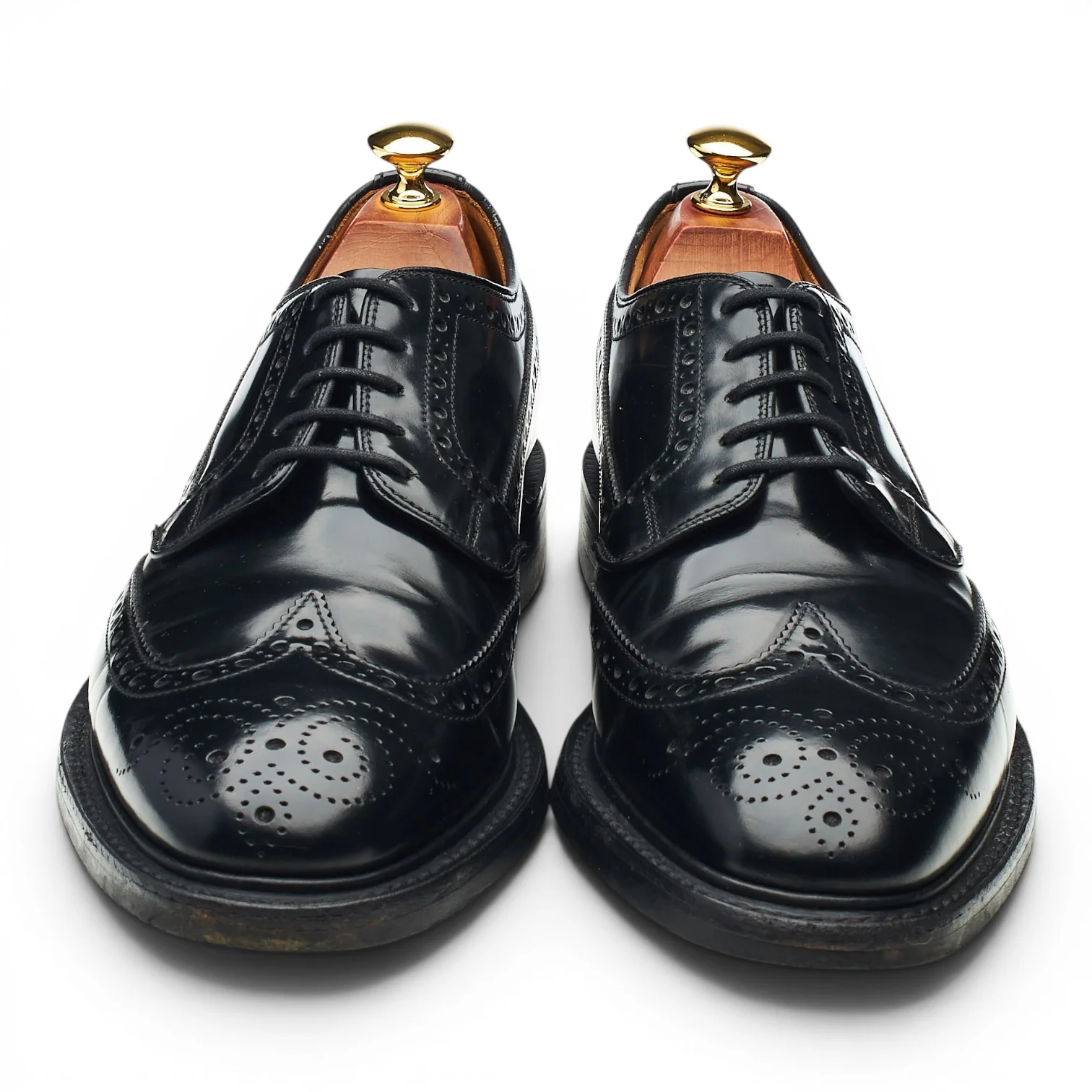 'Braemar' Black Leather Derby Brogues UK 9 F - Image 2