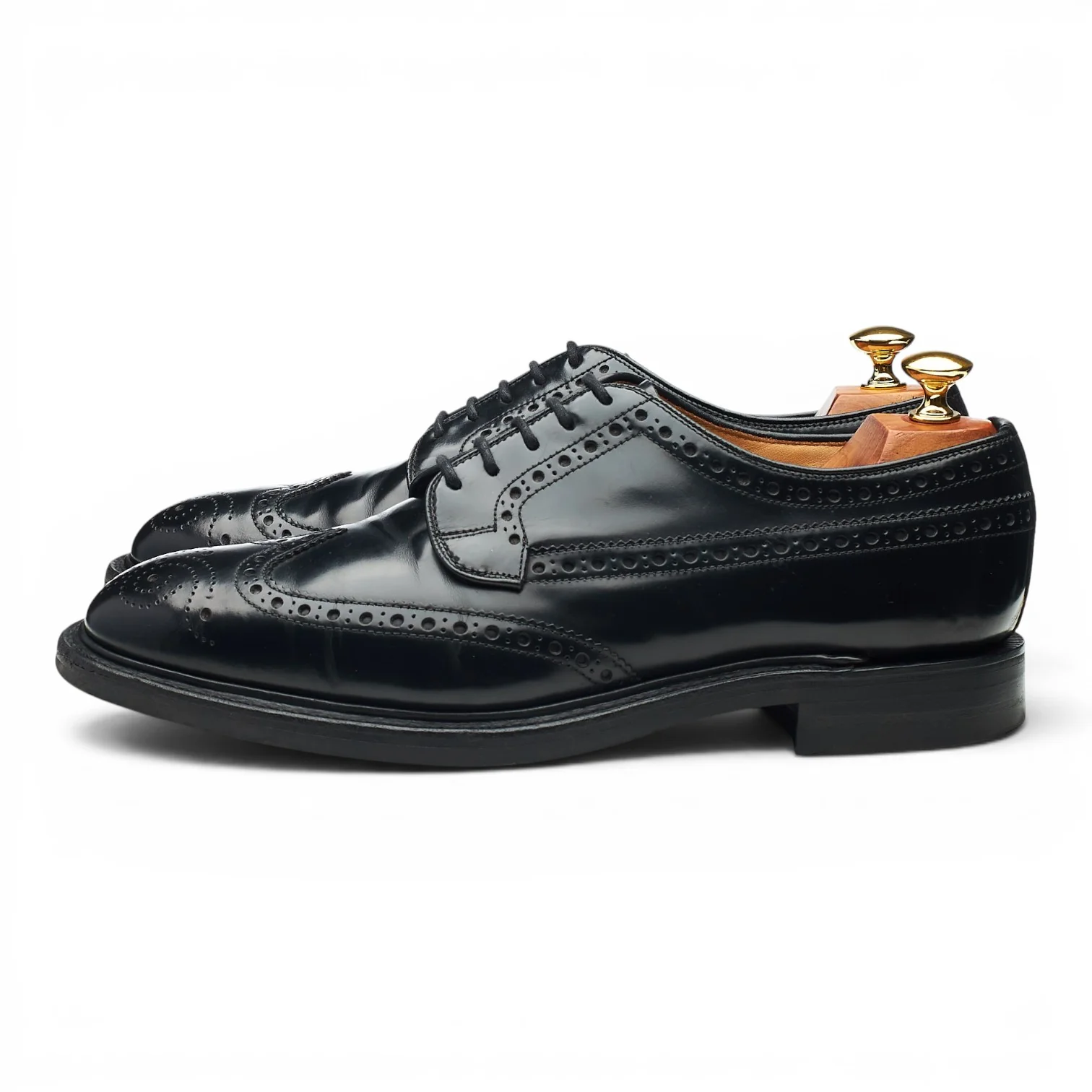 'Braemar' Black Leather Derby Brogues UK 9 F - Image 3