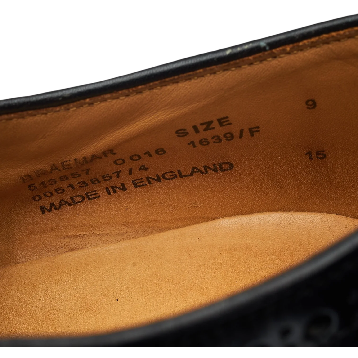 'Braemar' Black Leather Derby Brogues UK 9 F - Image 7