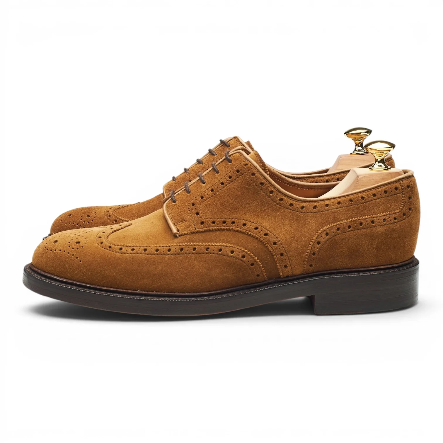 'Brenton' Snuff Brown Suede Derby Brogues UK 7.5 US 8.5 D - Image 3