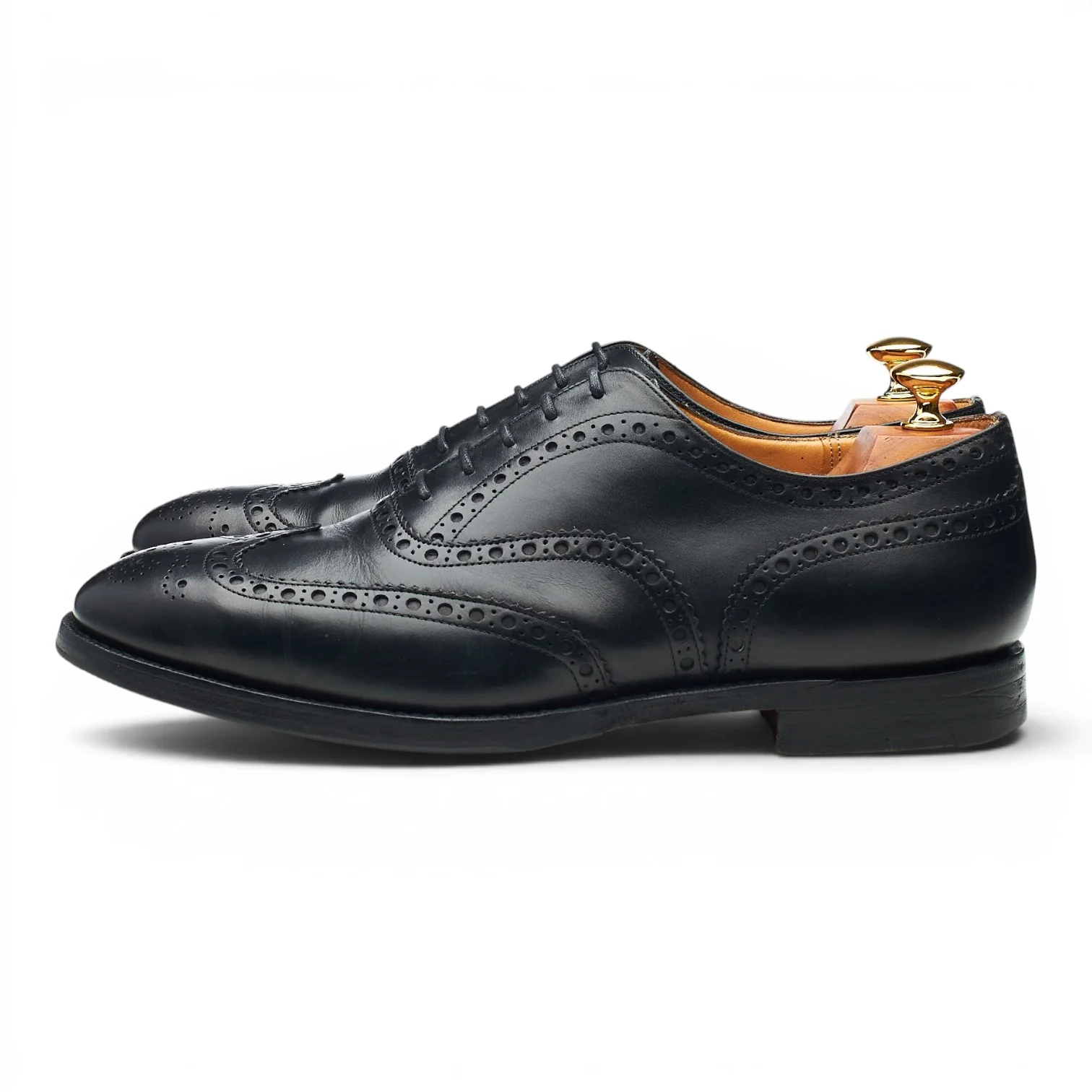 'Brisbane' Black Leather Oxford Brogues UK 9 G - Image 3