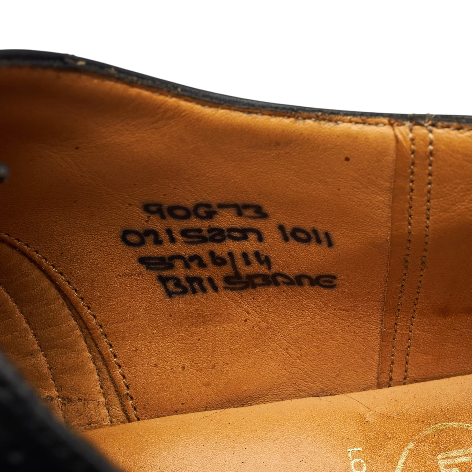 'Brisbane' Black Leather Oxford Brogues UK 9 G - Image 7