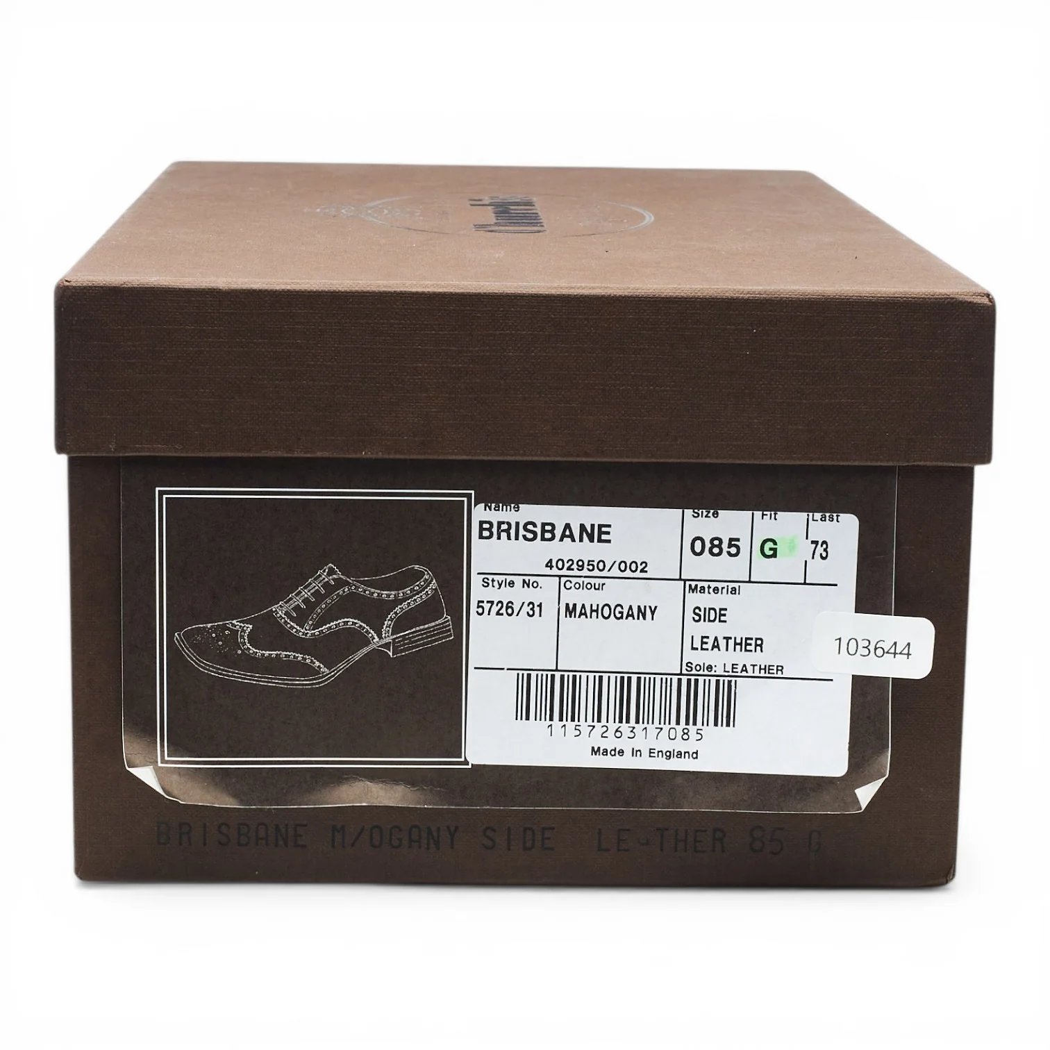 'Brisbane' Dark Brown Leather Oxford Brogues UK 8.5 G - Image 8