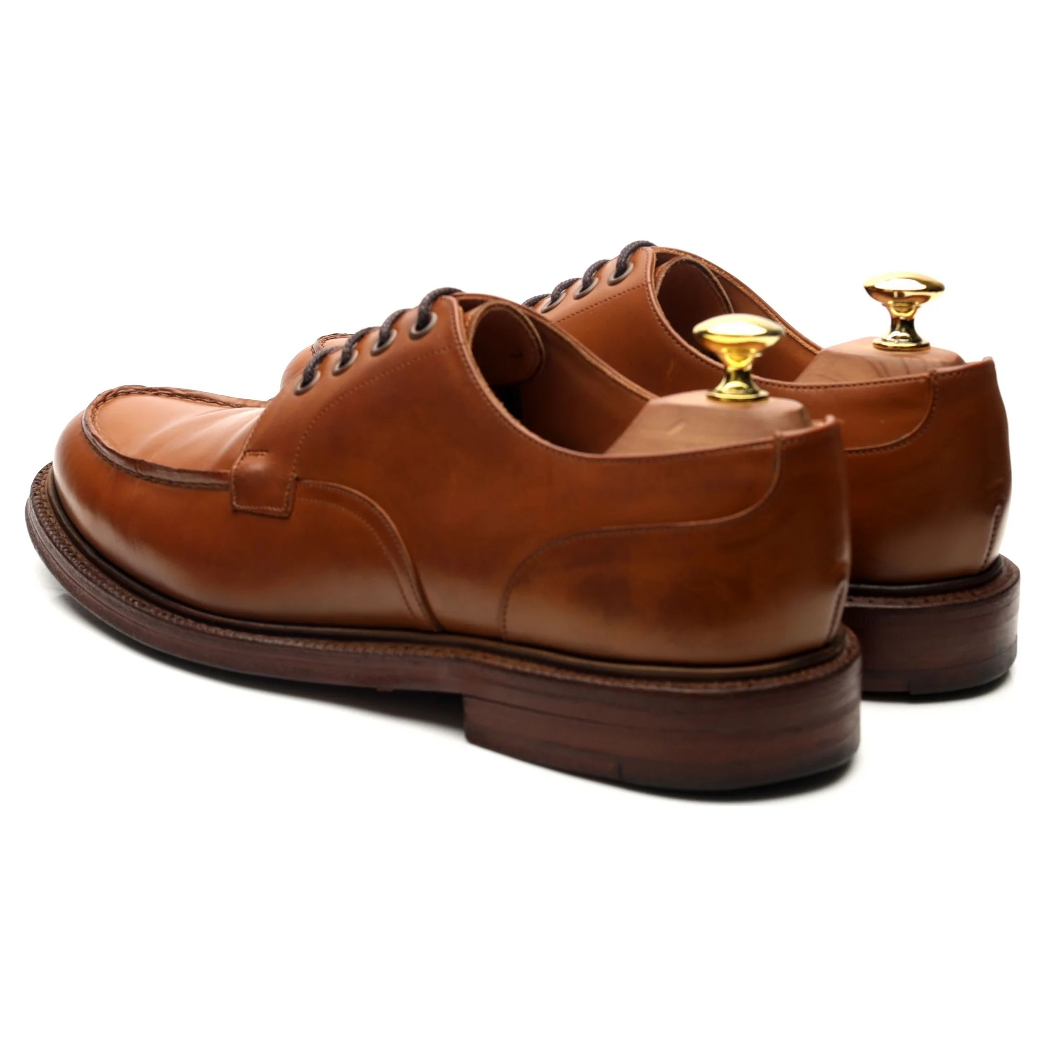 'Brixham' Tan Brown Leather Derby UK 8 F - Image 3