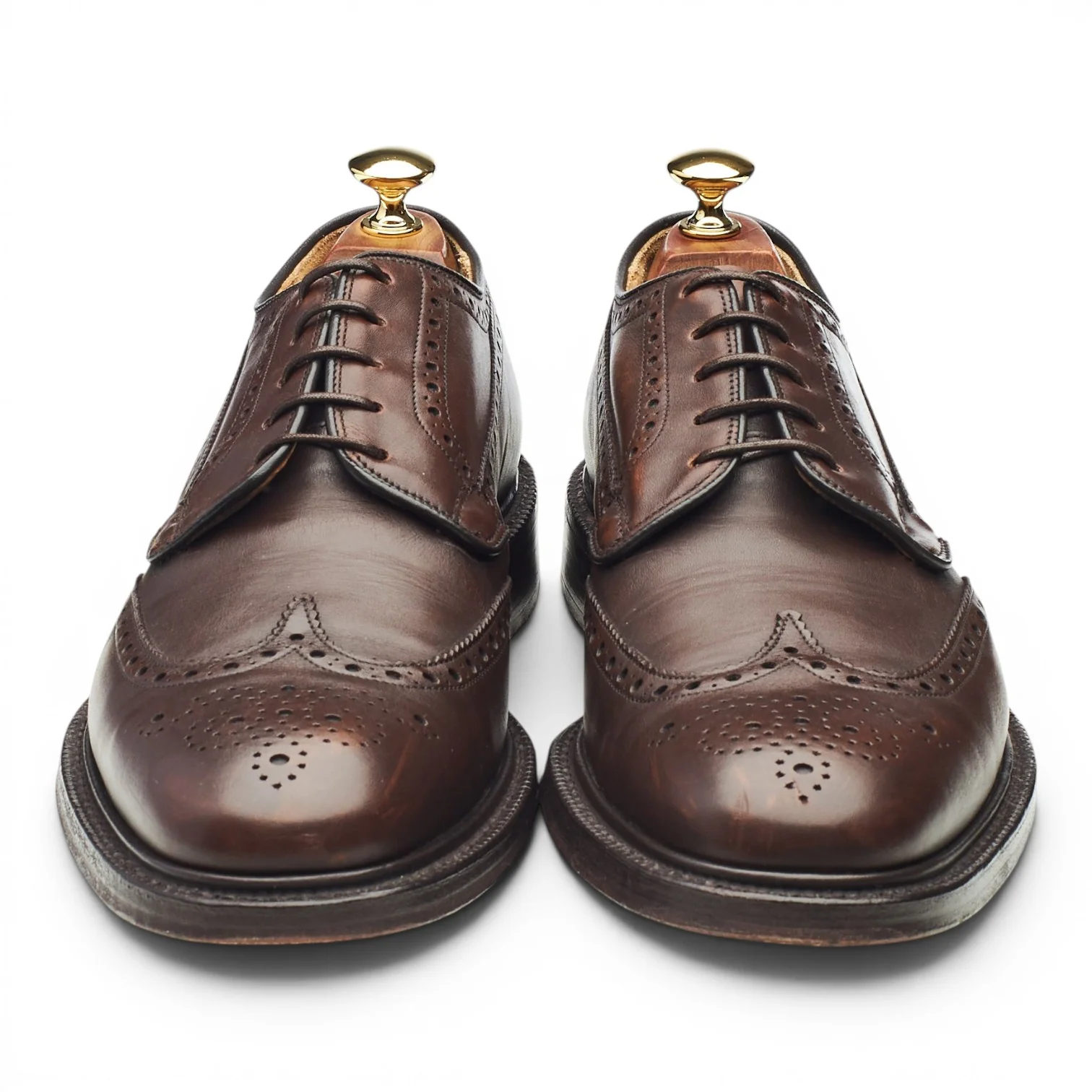 'Brookland' Dark Brown Leather Derby Brogues UK 8.5 F - Image 2
