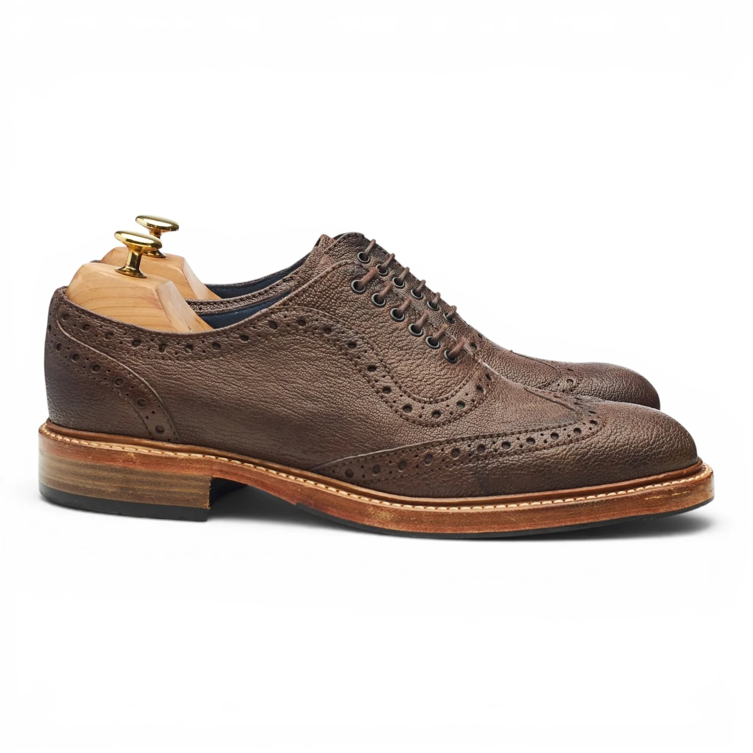 Brown Grain Leather Oxford Brogues UK 8.5 F