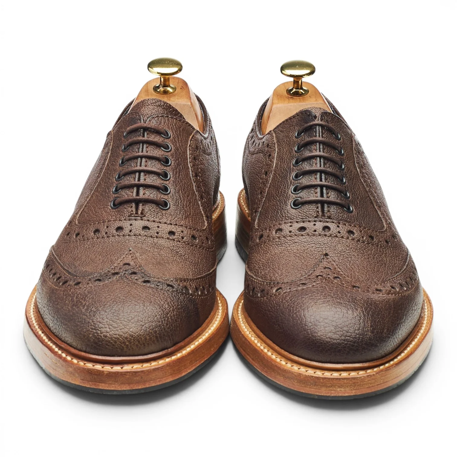 Brown Grain Leather Oxford Brogues UK 8.5 F - Image 2