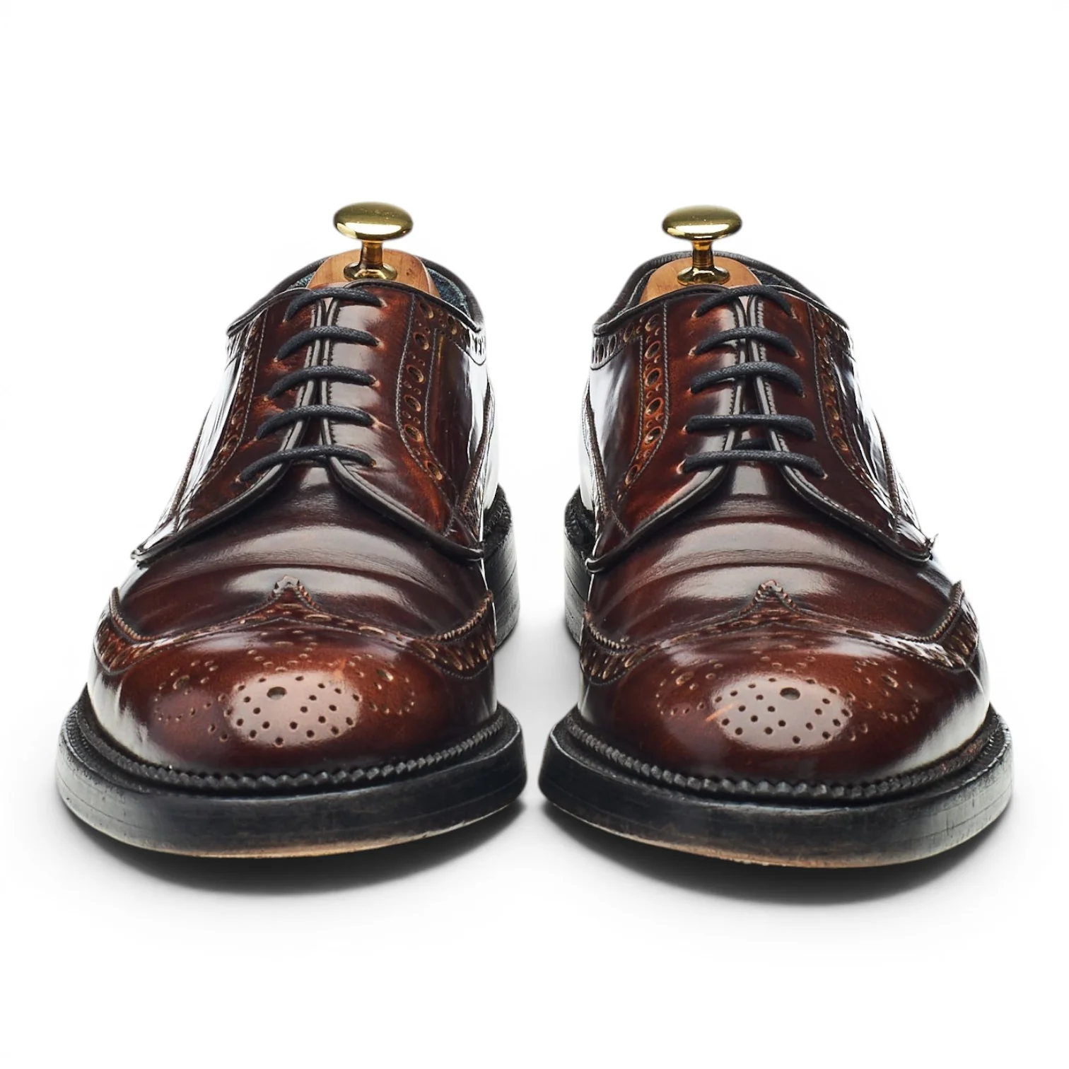 'Anderson' Brown Leather Derby Brogues UK 8.5 F - Image 2