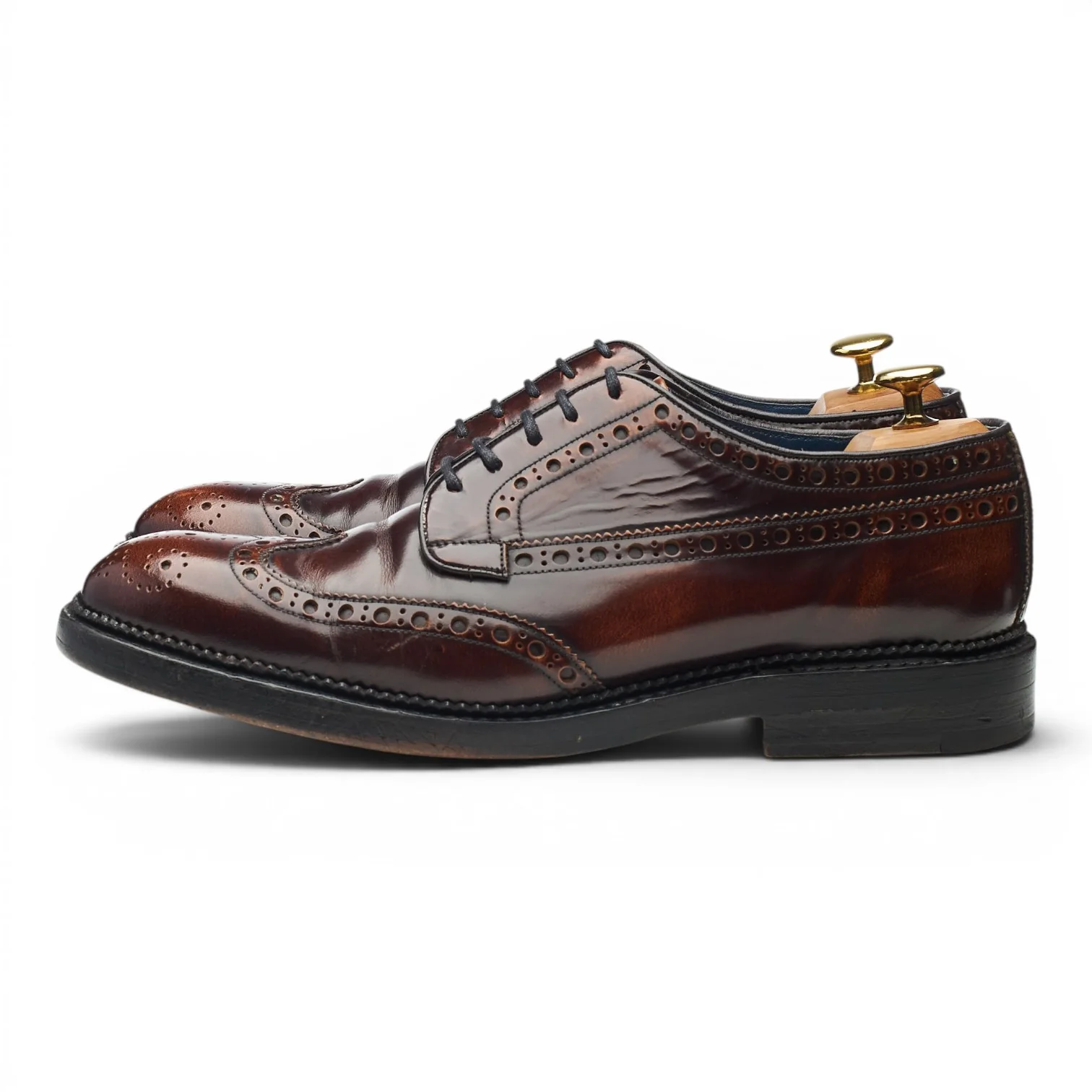 'Anderson' Brown Leather Derby Brogues UK 8.5 F - Image 3