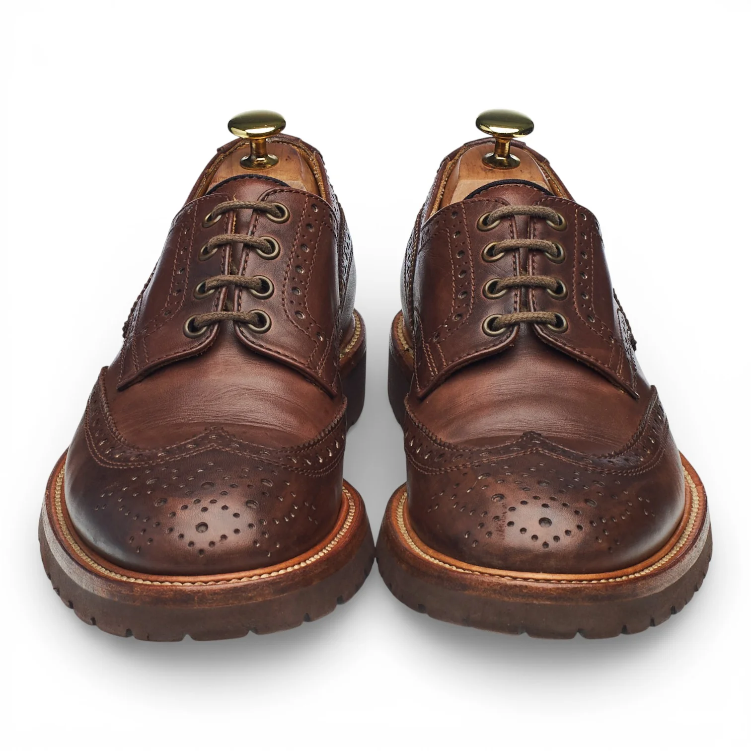 Brown Leather Derby Brogues UK 8 EU 42 - Image 2