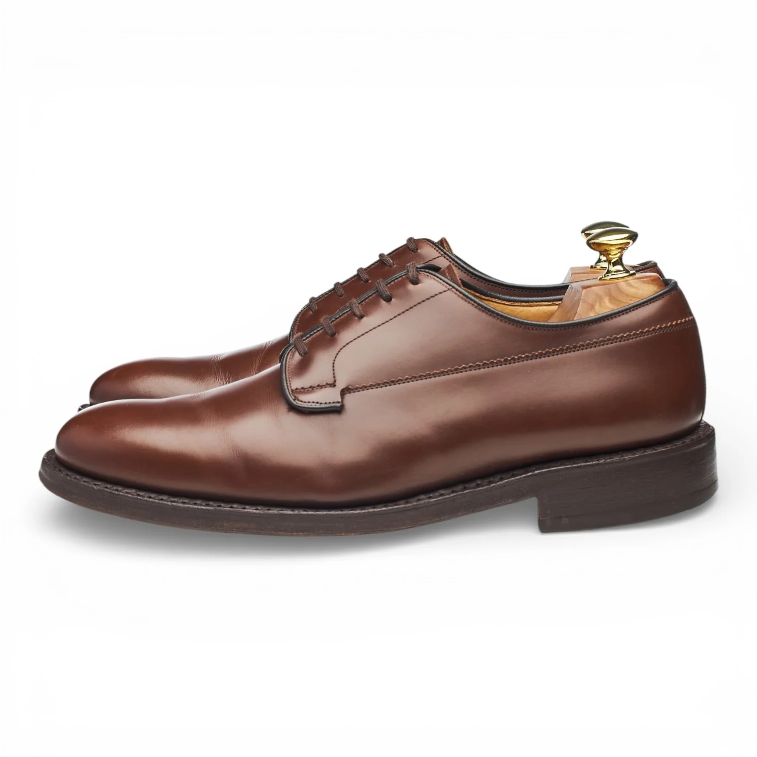 Brown Leather Derby UK 7 F - Image 3