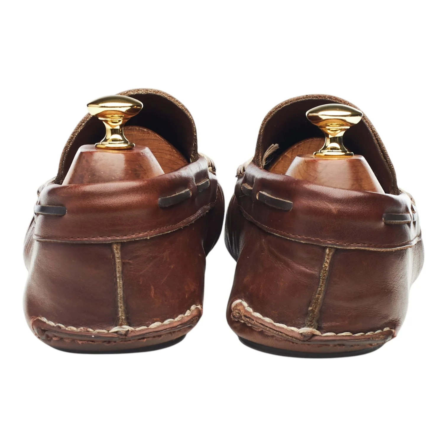 Brown Leather Driving Loafers UK 9 F - Image 4
