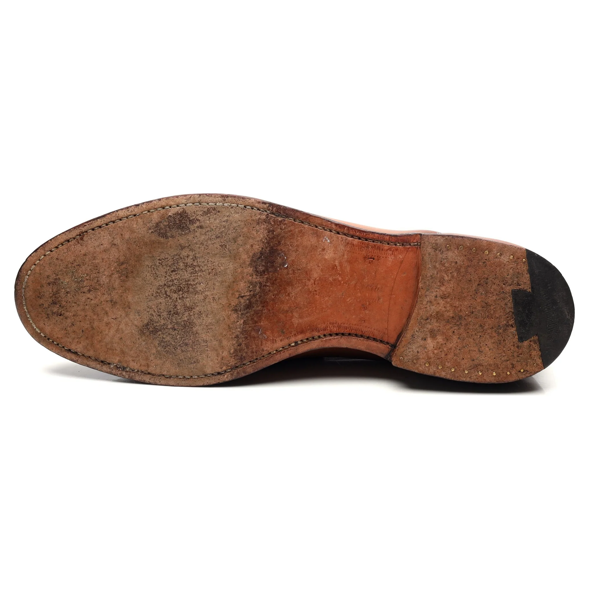 Brown Leather Loafers UK 10 F - Image 10