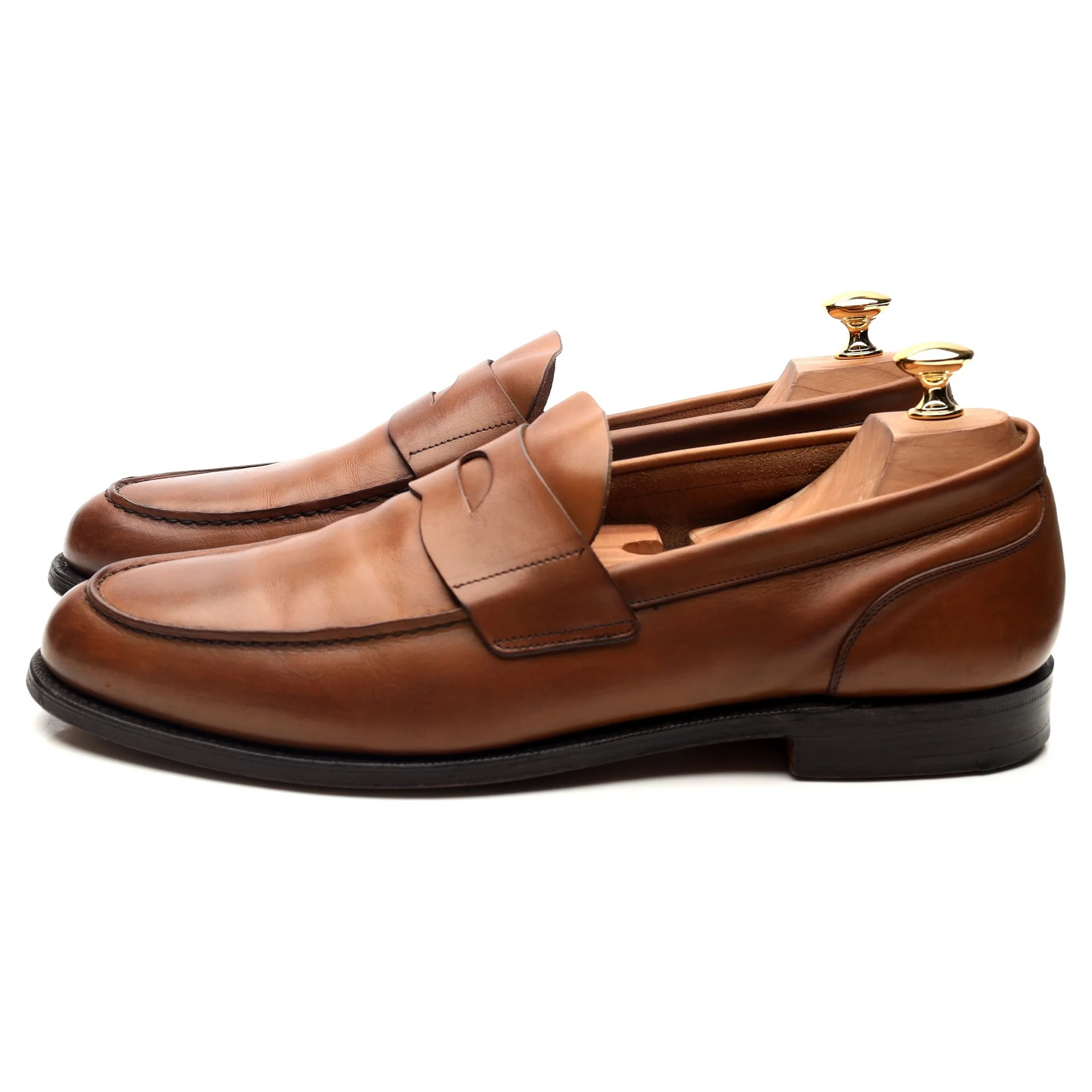 Brown Leather Loafers UK 10 F - Image 2