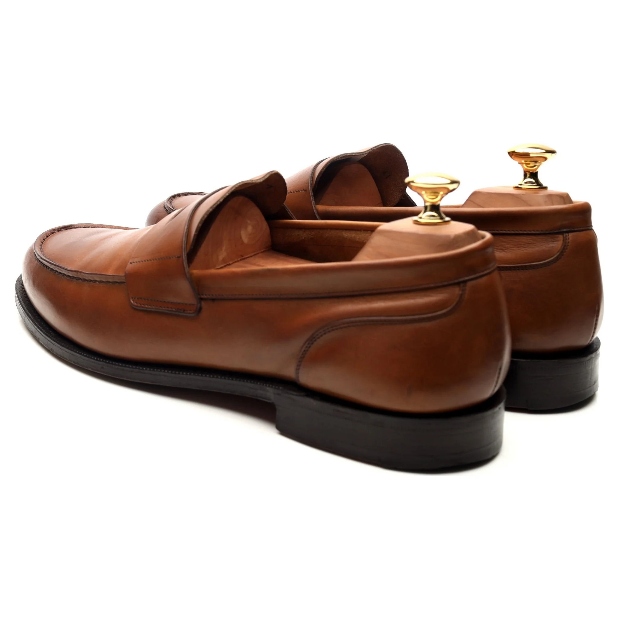 Brown Leather Loafers UK 10 F - Image 3