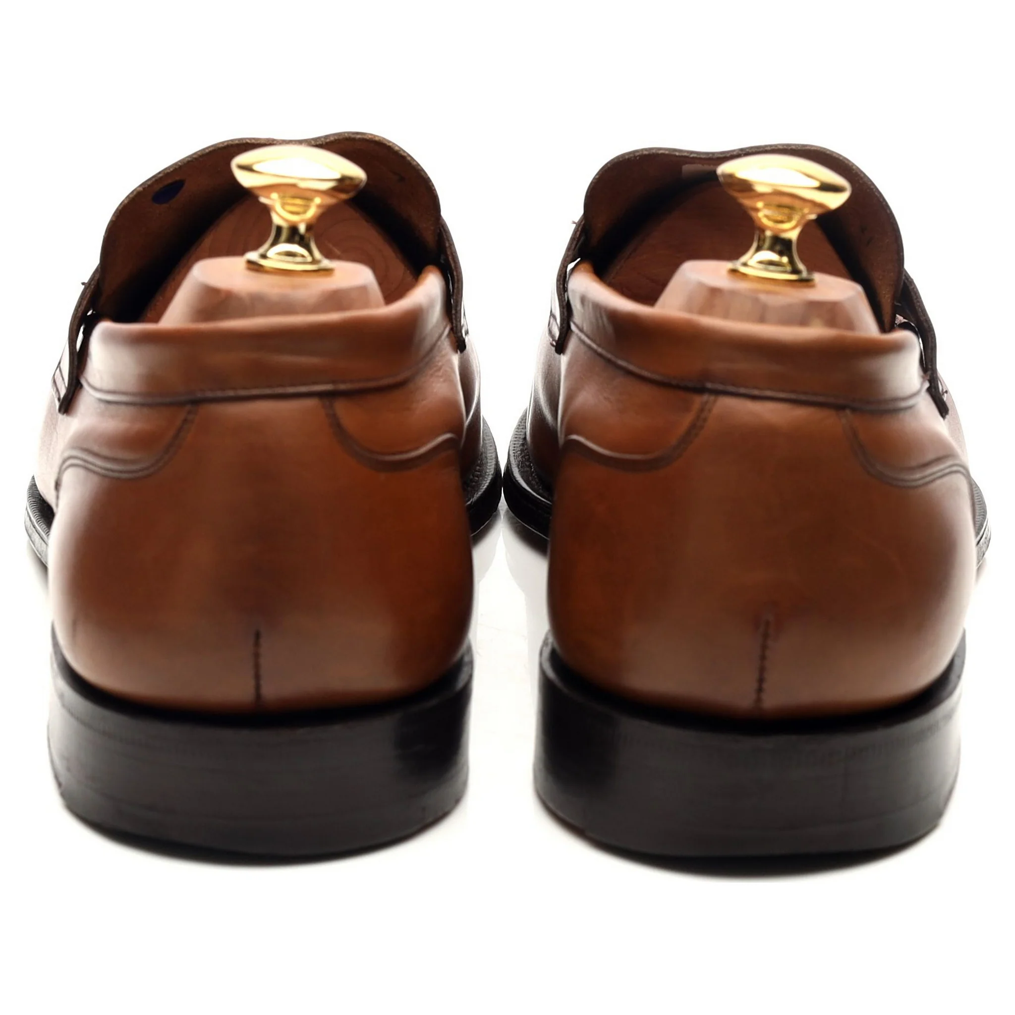 Brown Leather Loafers UK 10 F - Image 4