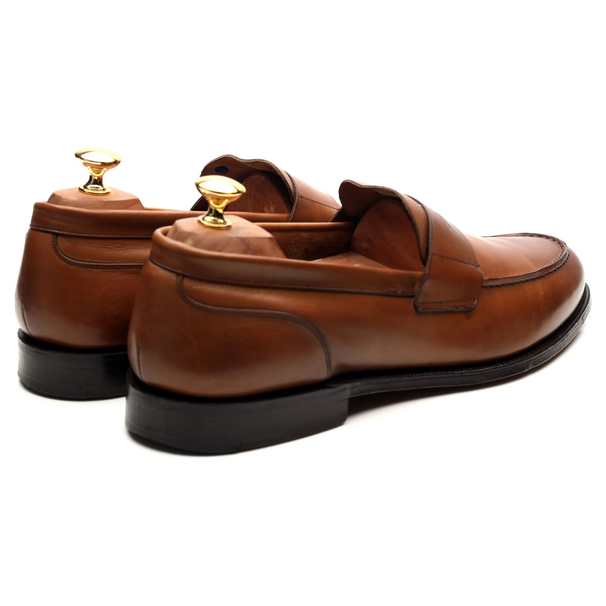 Brown Leather Loafers UK 10 F - Image 5