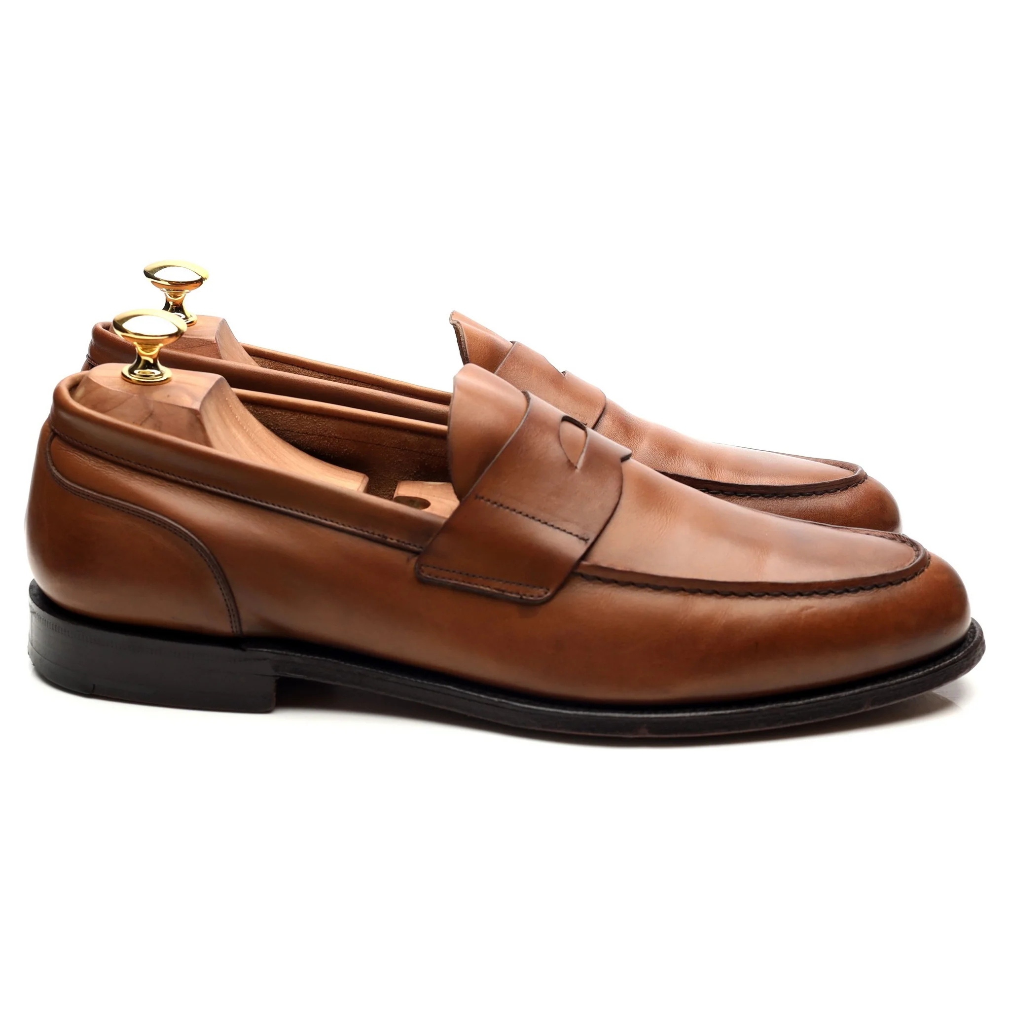 Brown Leather Loafers UK 10 F - Image 6