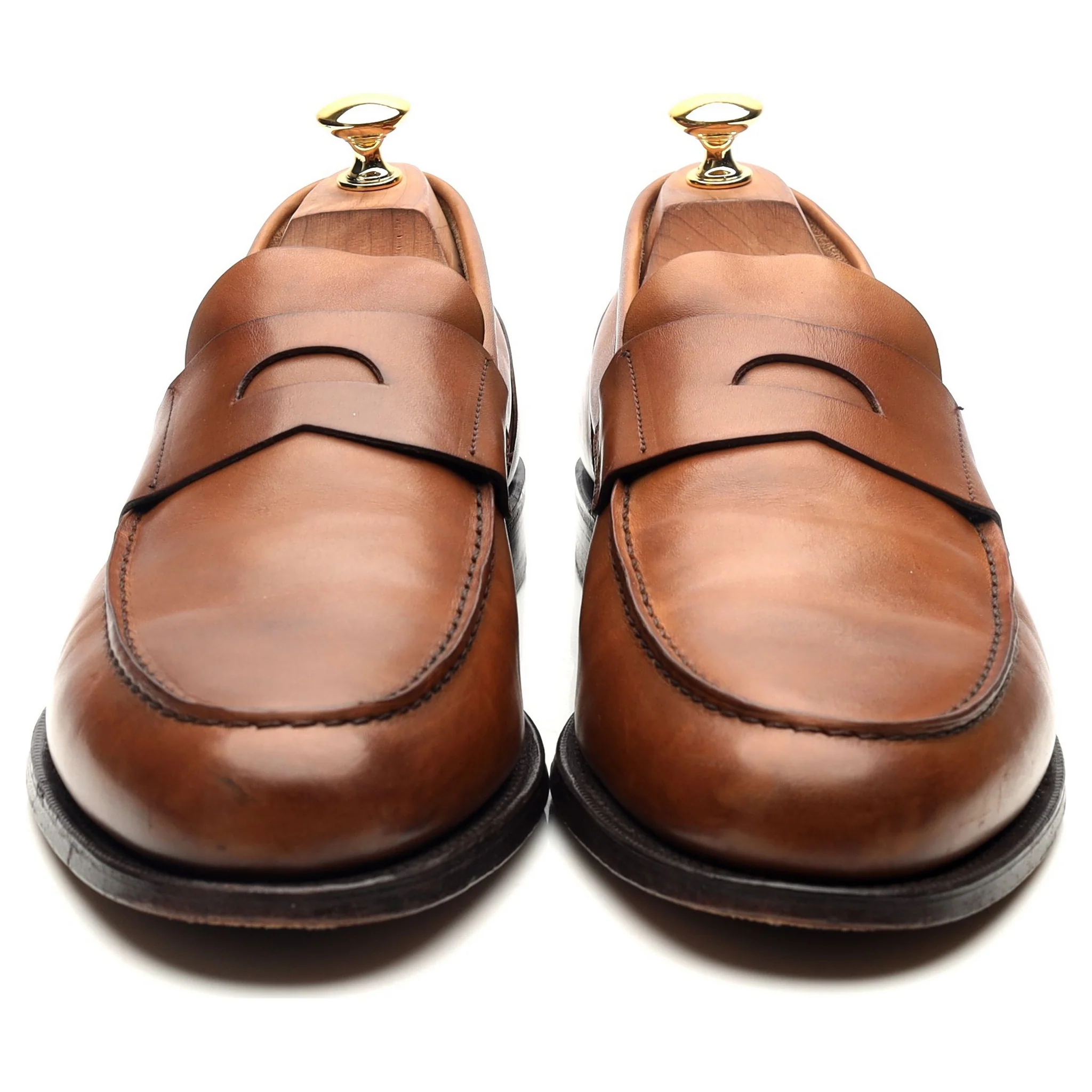 Brown Leather Loafers UK 10 F - Image 8
