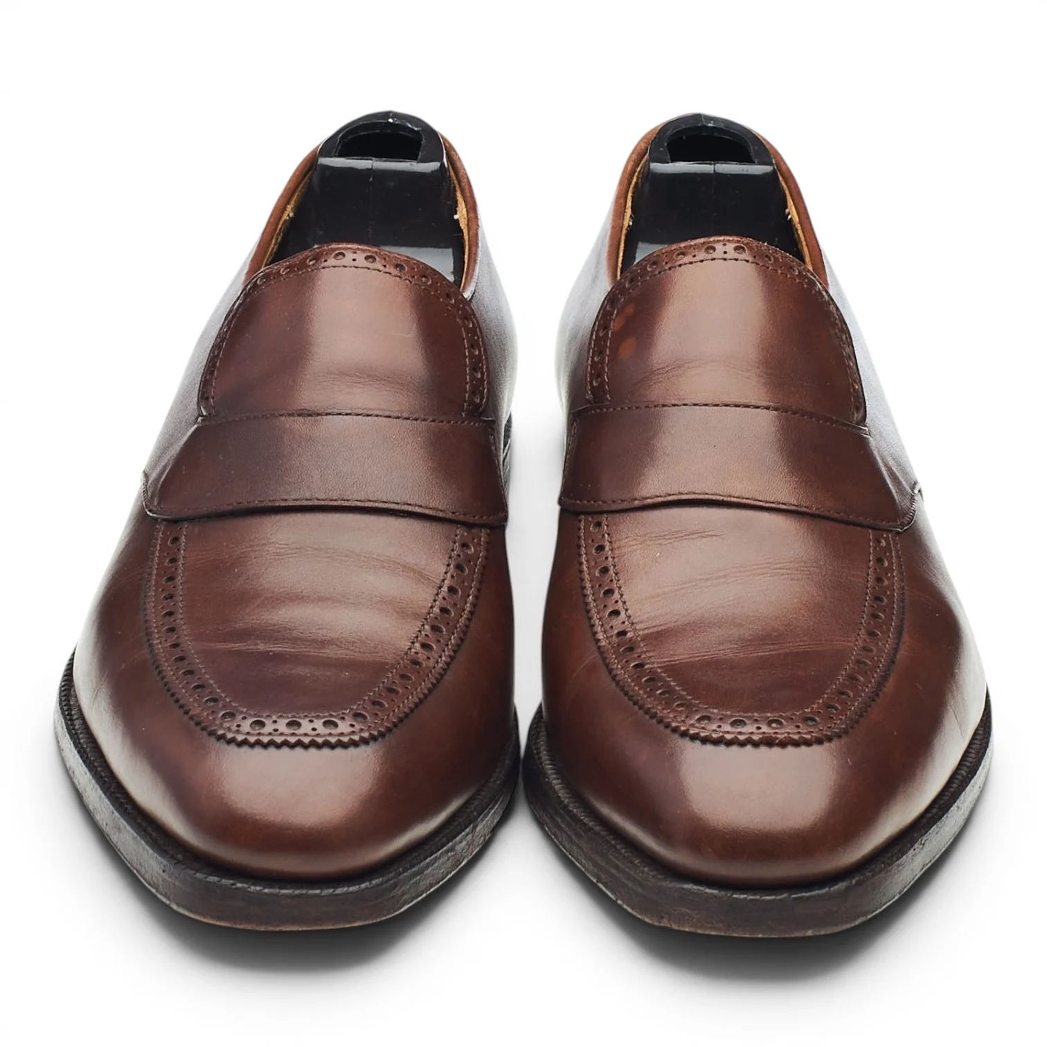 Brown Leather Loafers UK 6.5 E - Image 2