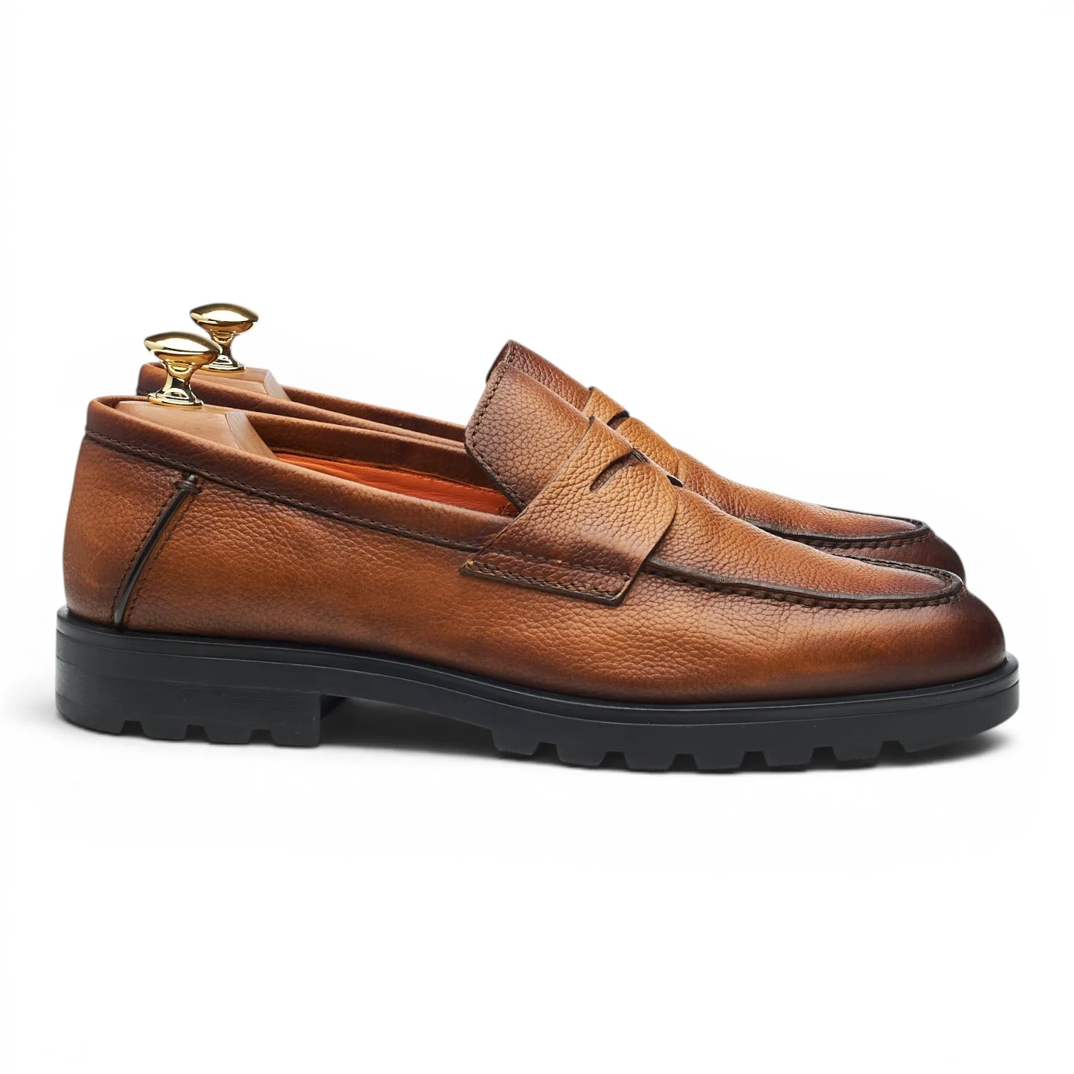 'Rock' Brown Leather Loafers UK 6 F