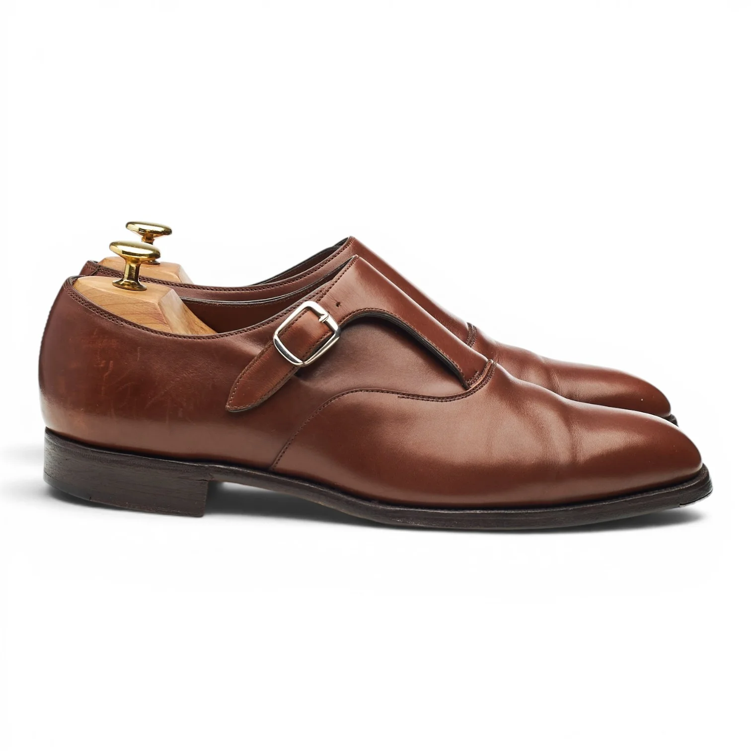 'Oundle' Brown Leather Monk Strap UK 7.5 E