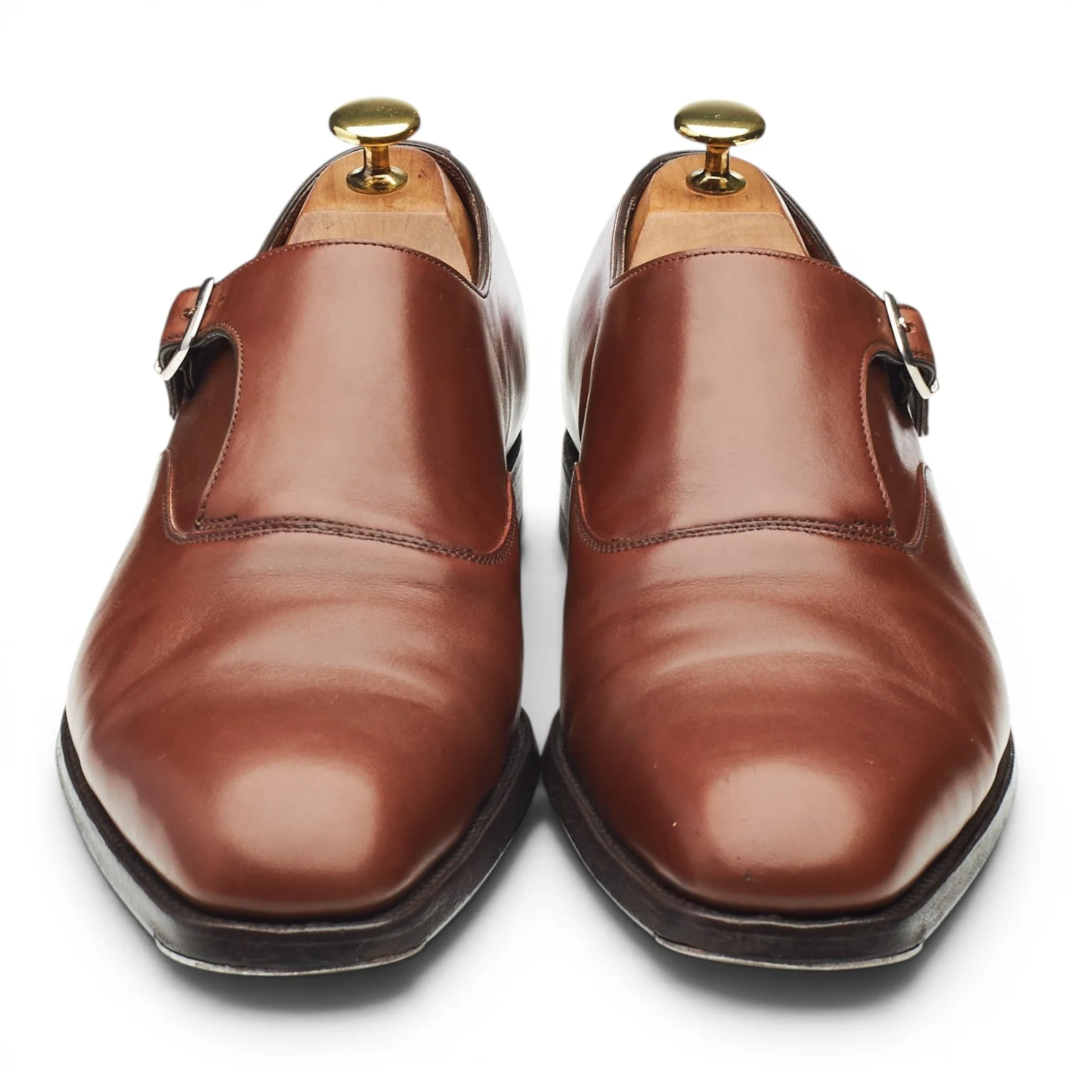 'Oundle' Brown Leather Monk Strap UK 7.5 E - Image 2