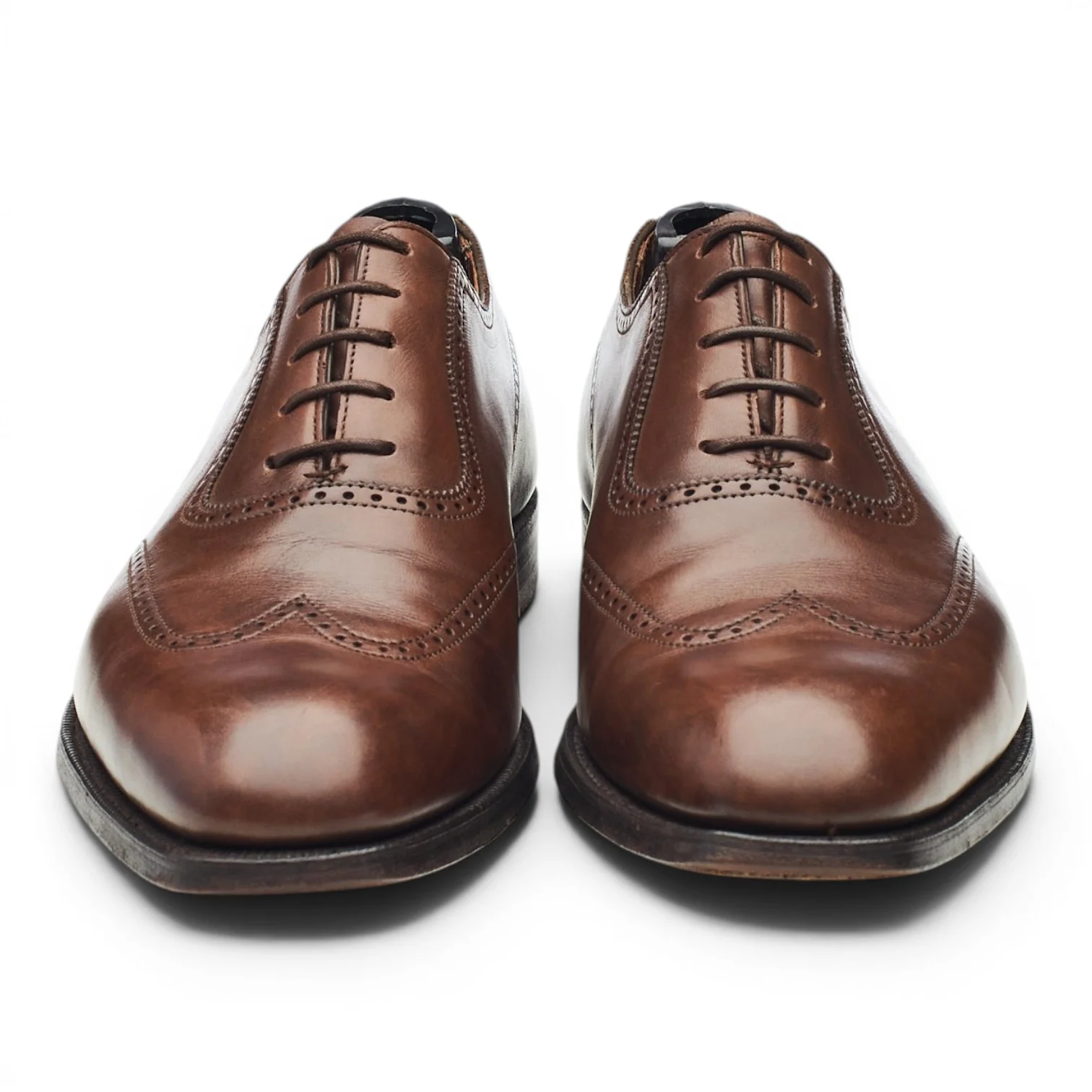 Dark Brown Leather Oxford Brogues UK 7 E - Image 2