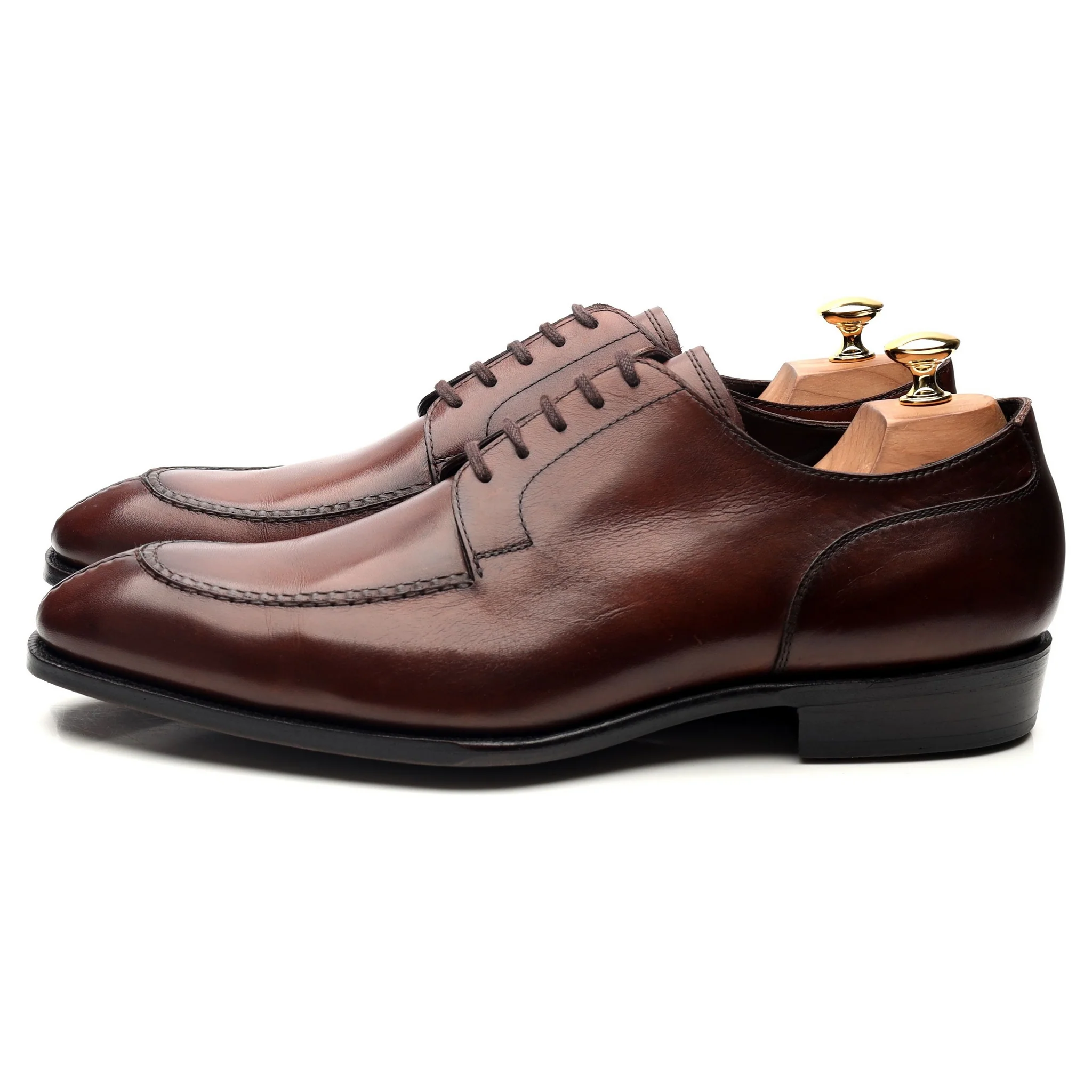 Brown Leather Split Toe Derby UK 10.5 E - Image 2