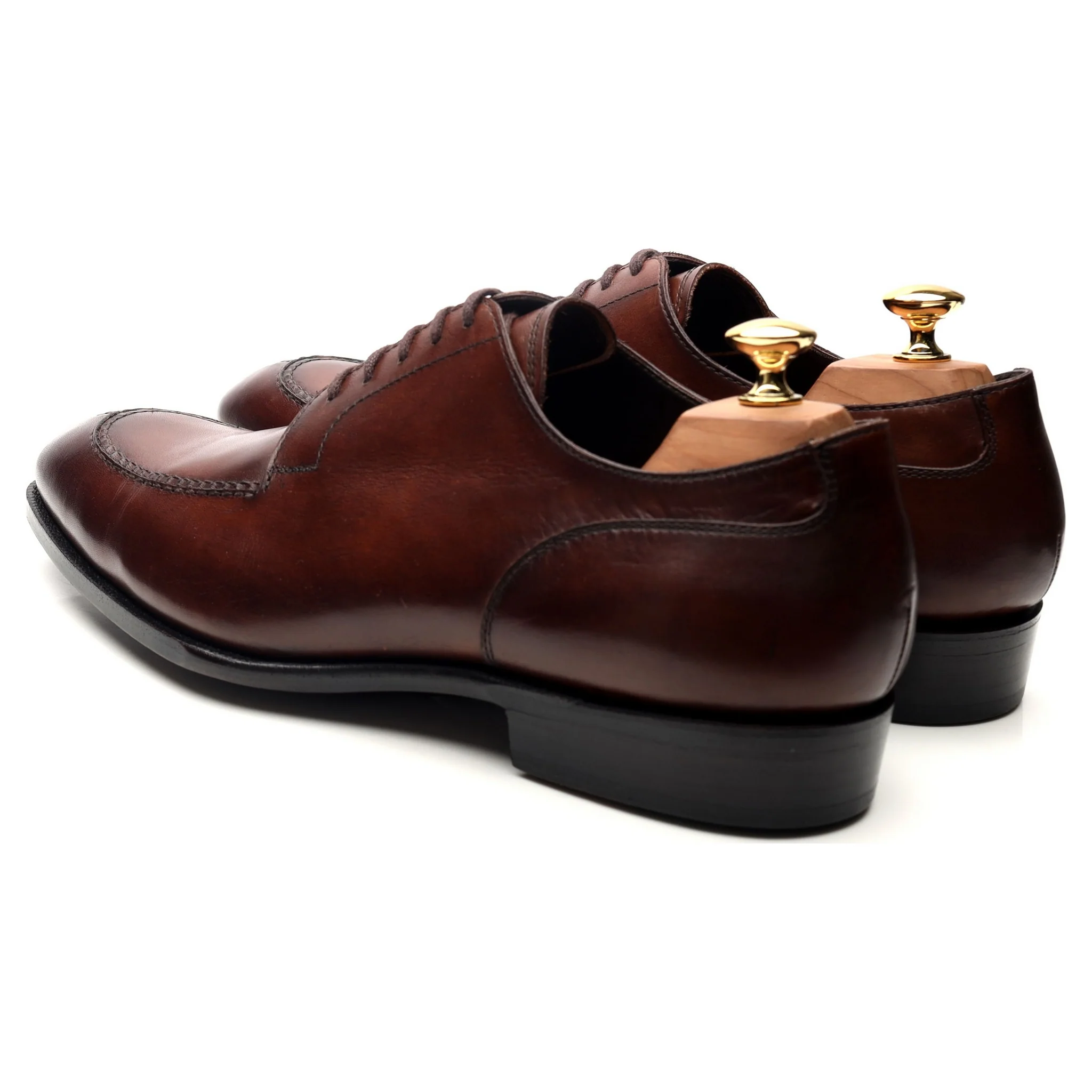 Brown Leather Split Toe Derby UK 10.5 E - Image 3