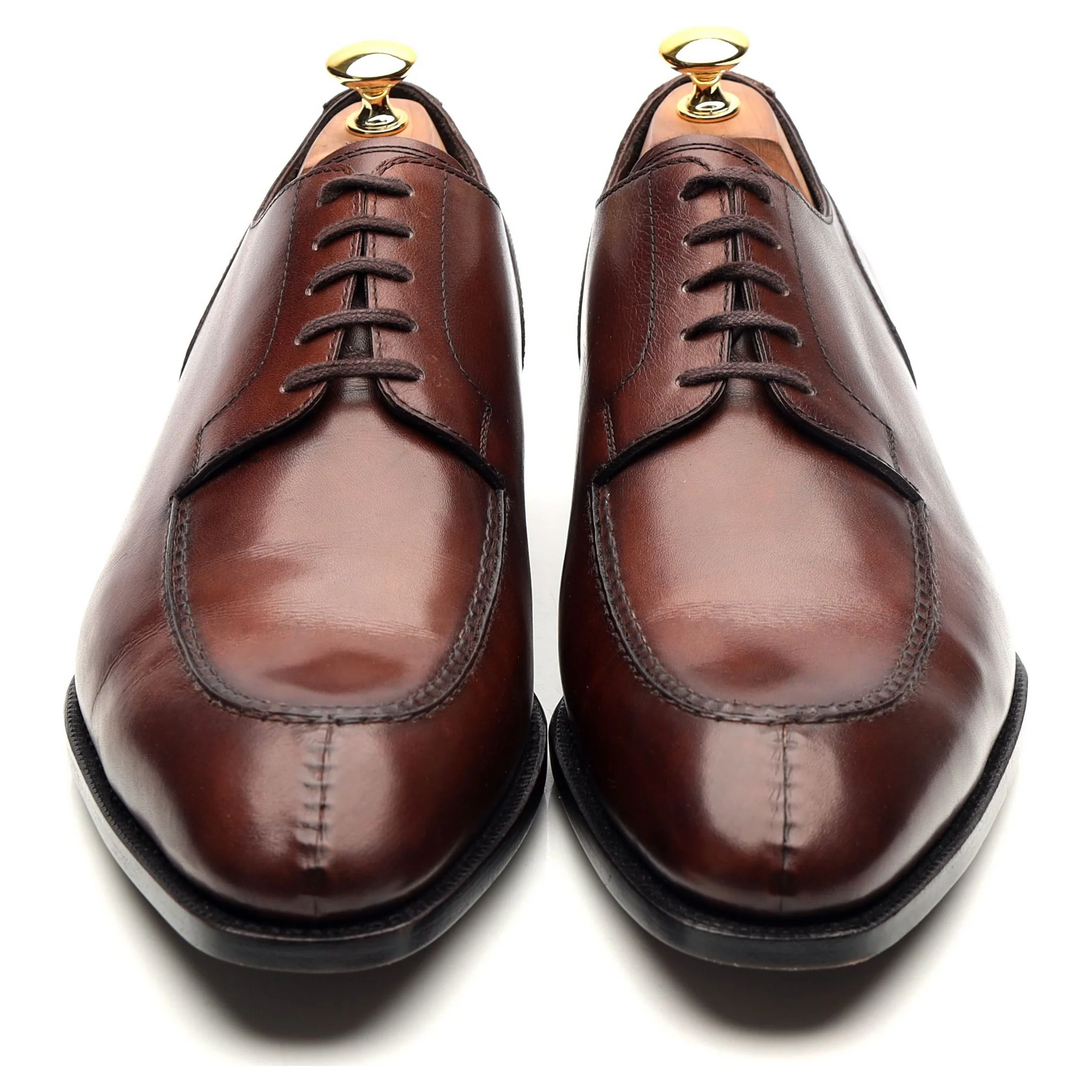 Brown Leather Split Toe Derby UK 10.5 E - Image 9