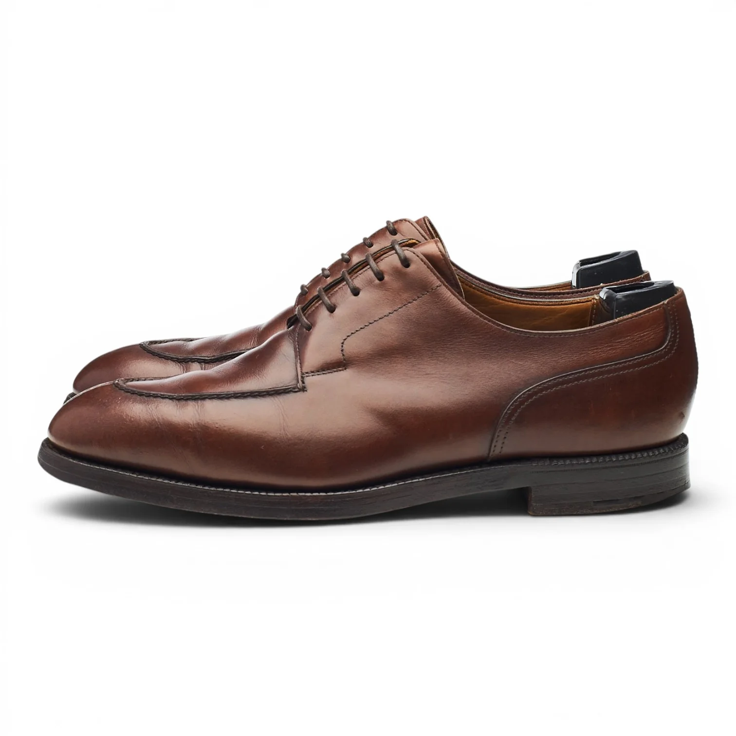 Brown Leather Split Toe Derby UK 7.5 E - Image 3