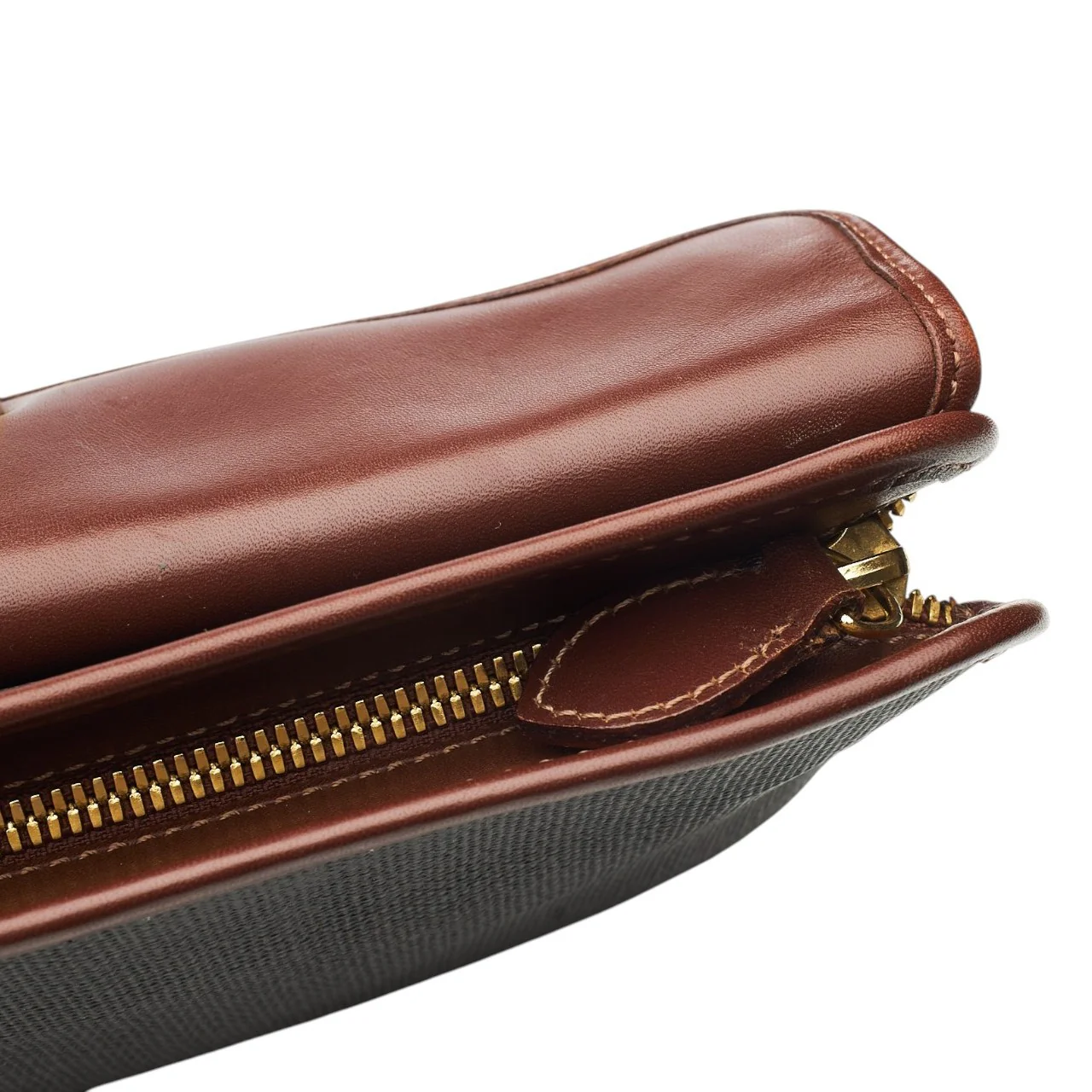 Brown Leather Wash Bag Large - Image 5