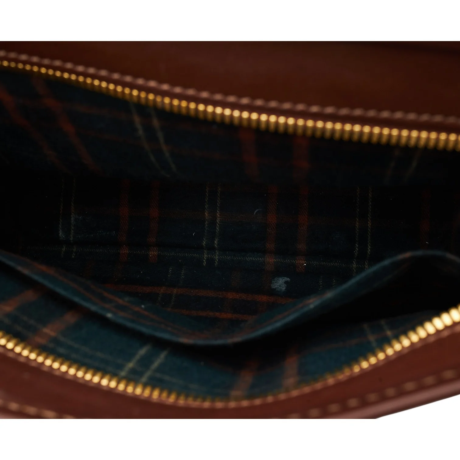 Brown Leather Wash Bag Large - Image 8