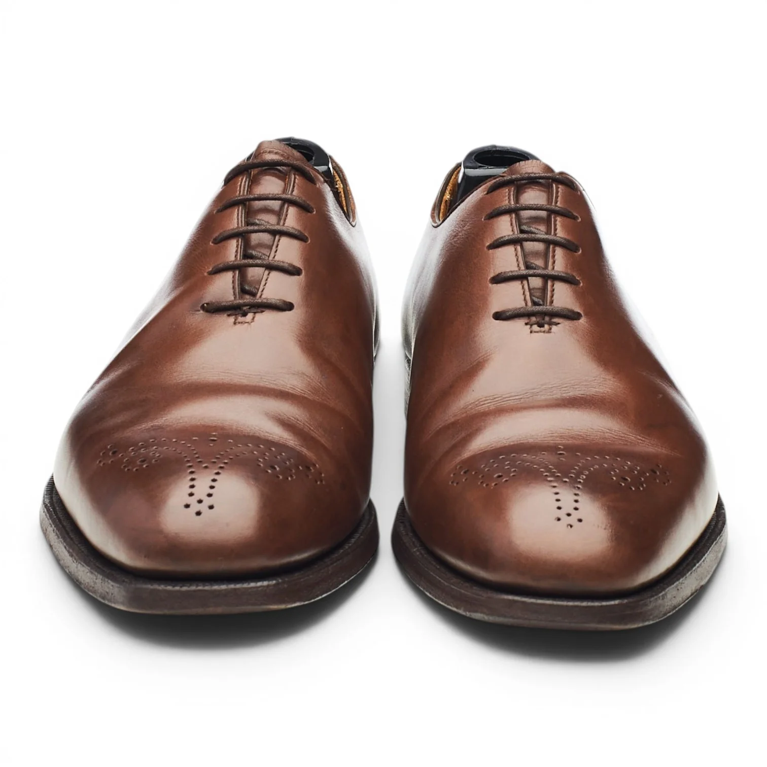 Brown Leather Wholecut Oxford UK 7 E - Image 2