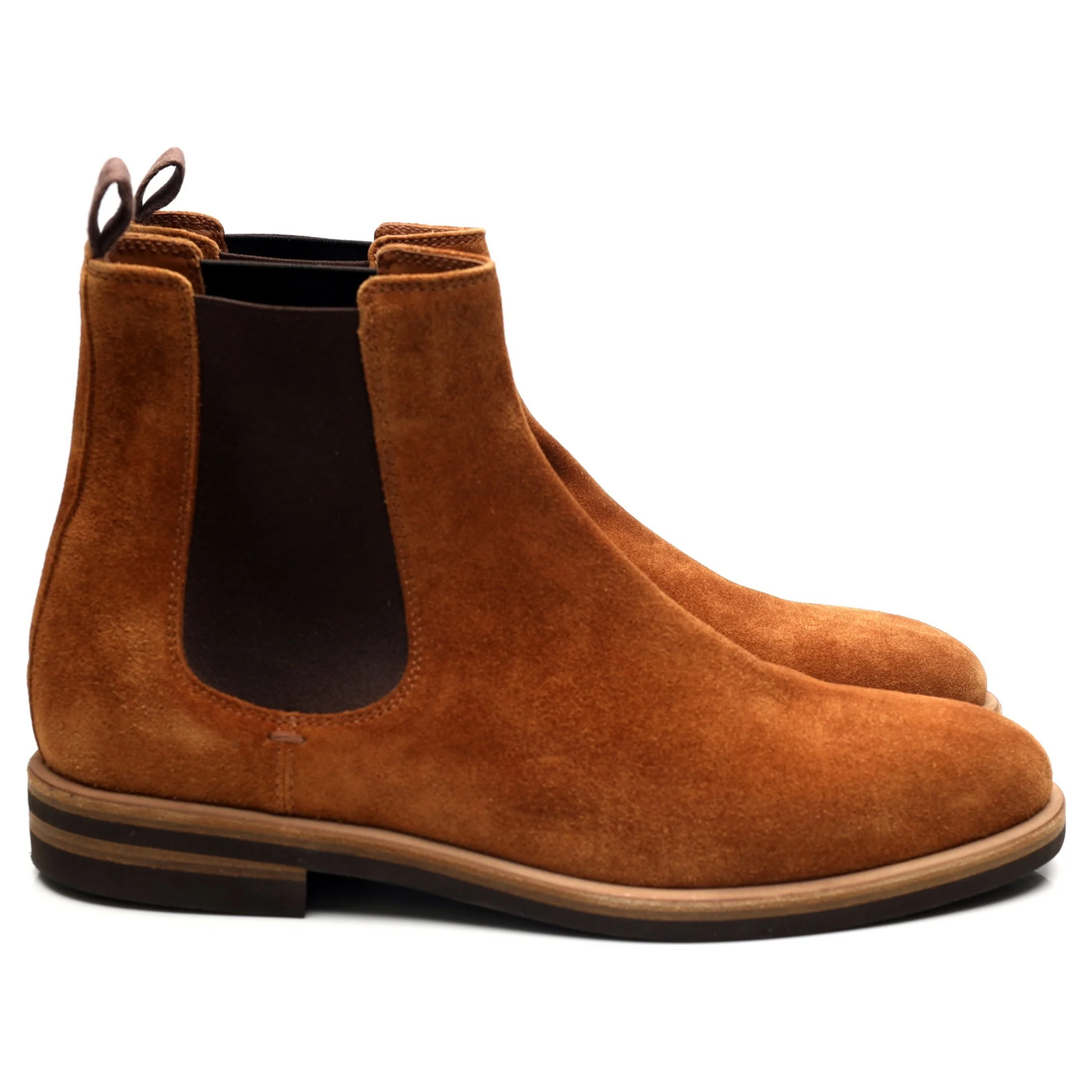 Tan Brown Suede Chelsea Boots UK 8 EU 44 - Image 6