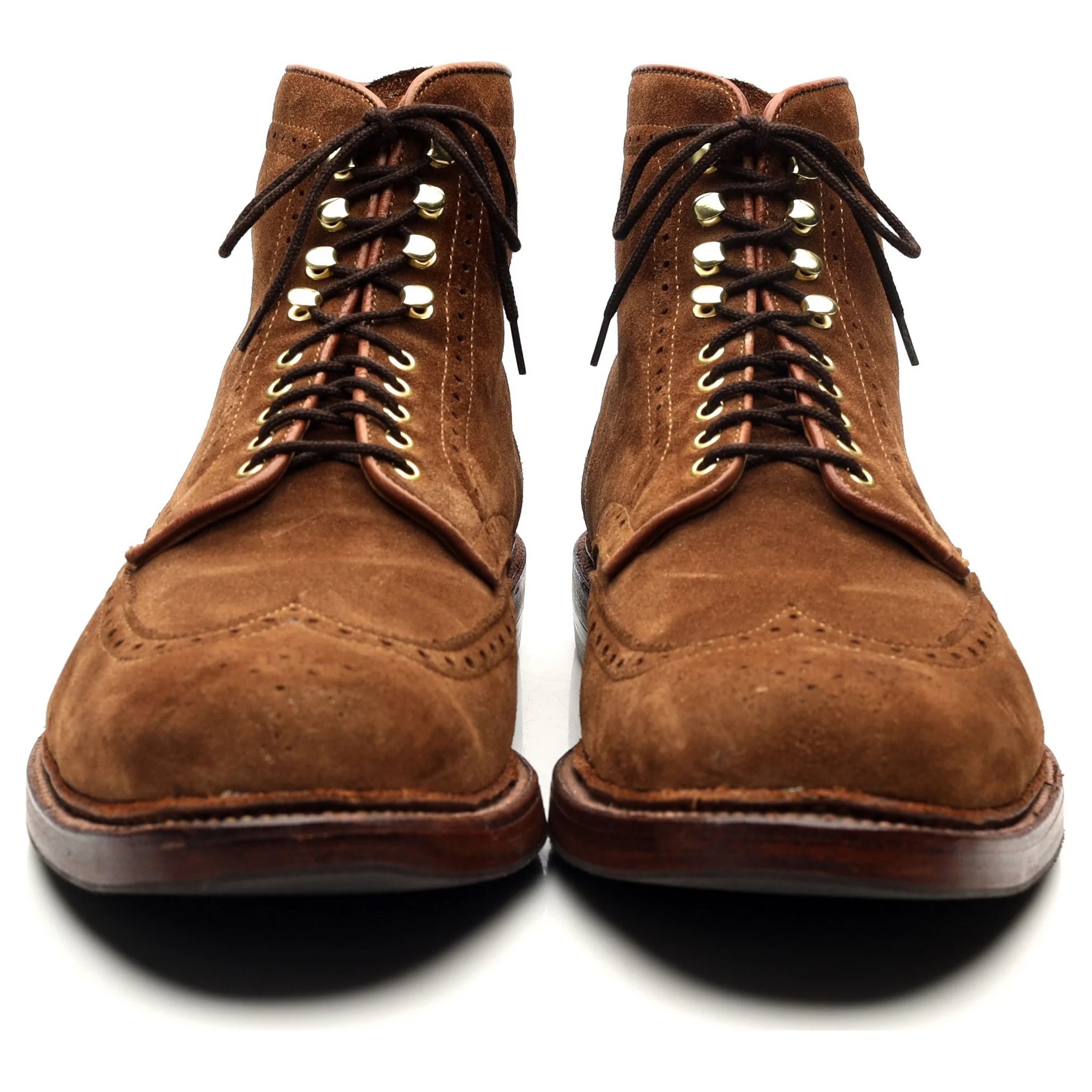 'D7801' Snuff Brown Suede Brogue Boots UK 10.5 US 11 D - Image 8
