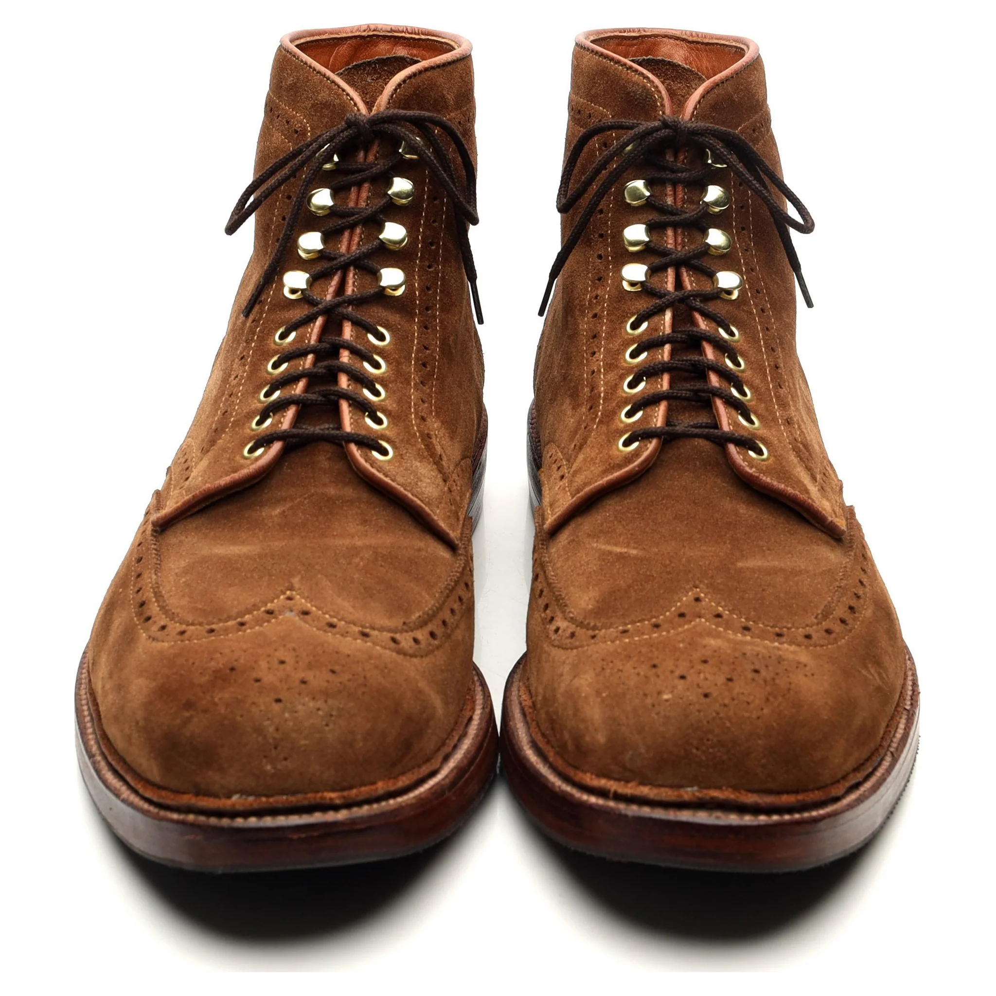 'D7801' Snuff Brown Suede Brogue Boots UK 10.5 US 11 D - Image 9
