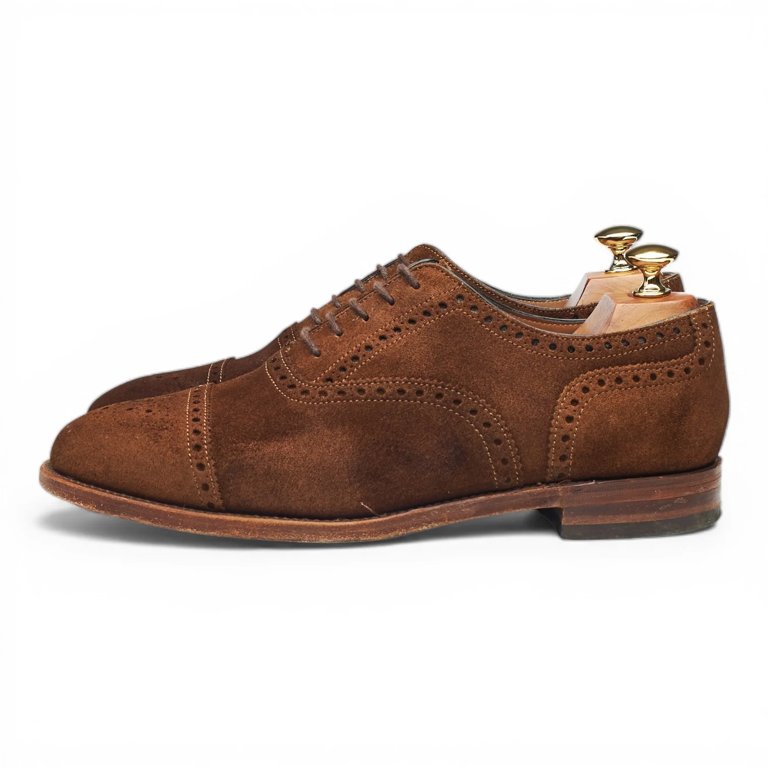 Snuff Brown Suede Oxford Brogues UK 8 F - Image 3