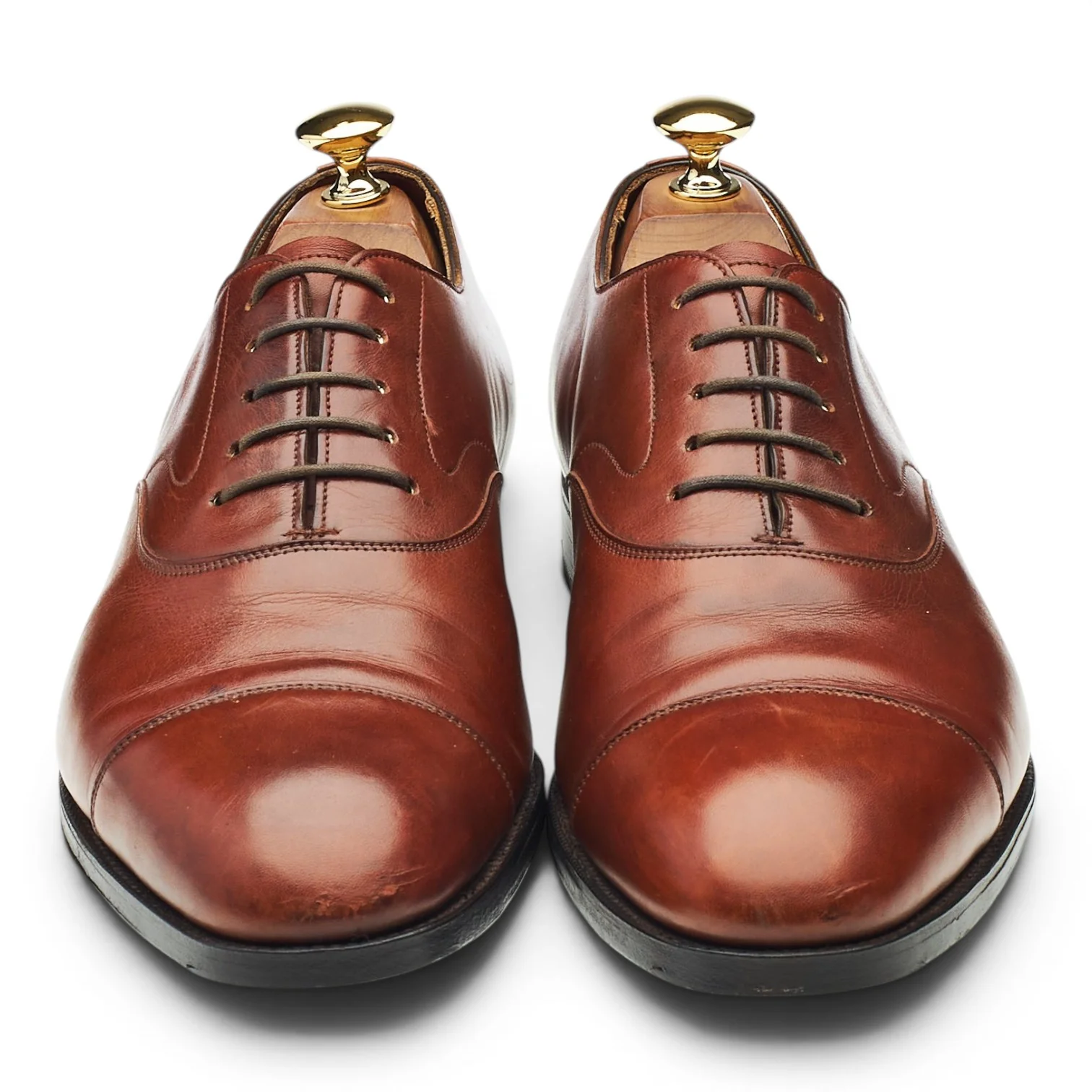 Bullock & Jones 'Chelsea' Tan Brown Leather Oxford UK 7.5 D - Image 2