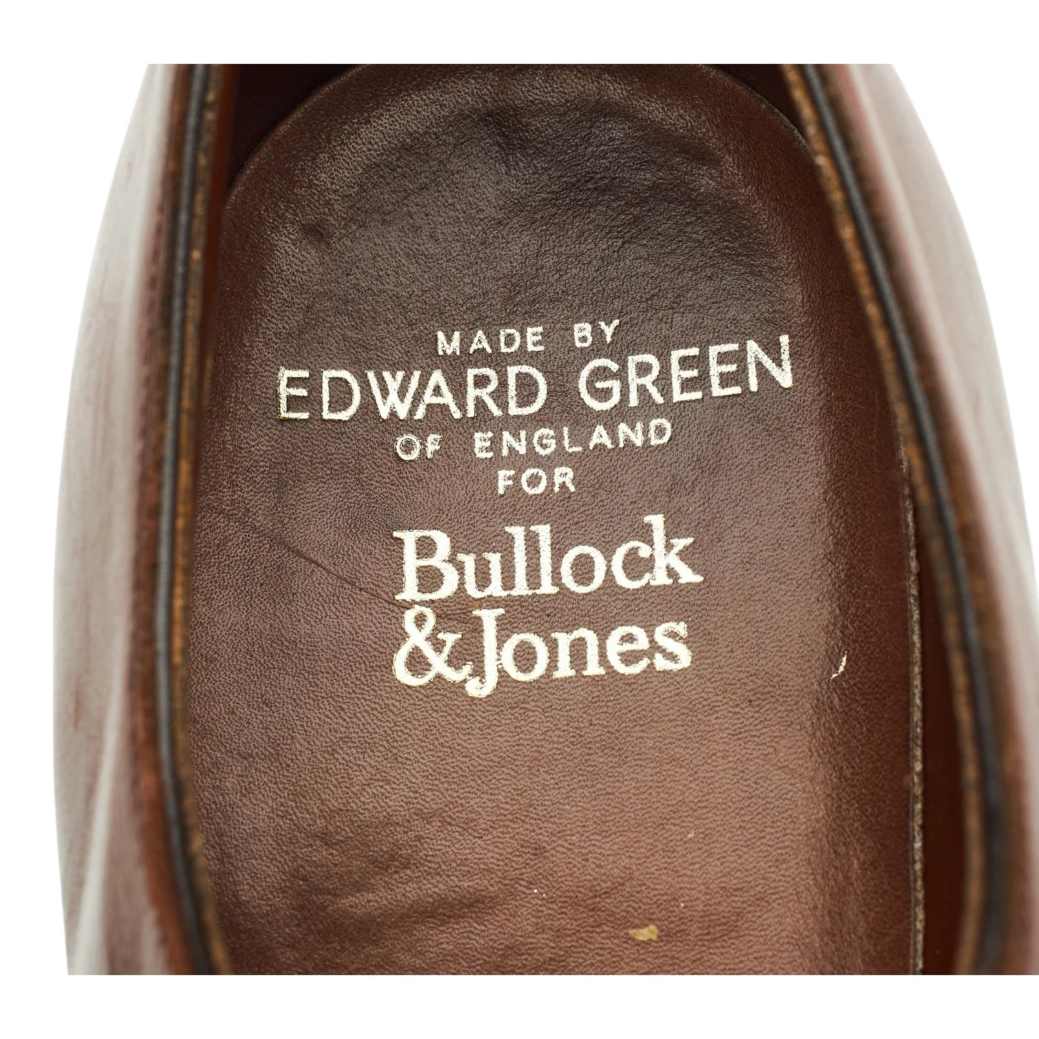 Bullock & Jones 'Chelsea' Tan Brown Leather Oxford UK 7.5 D - Image 6