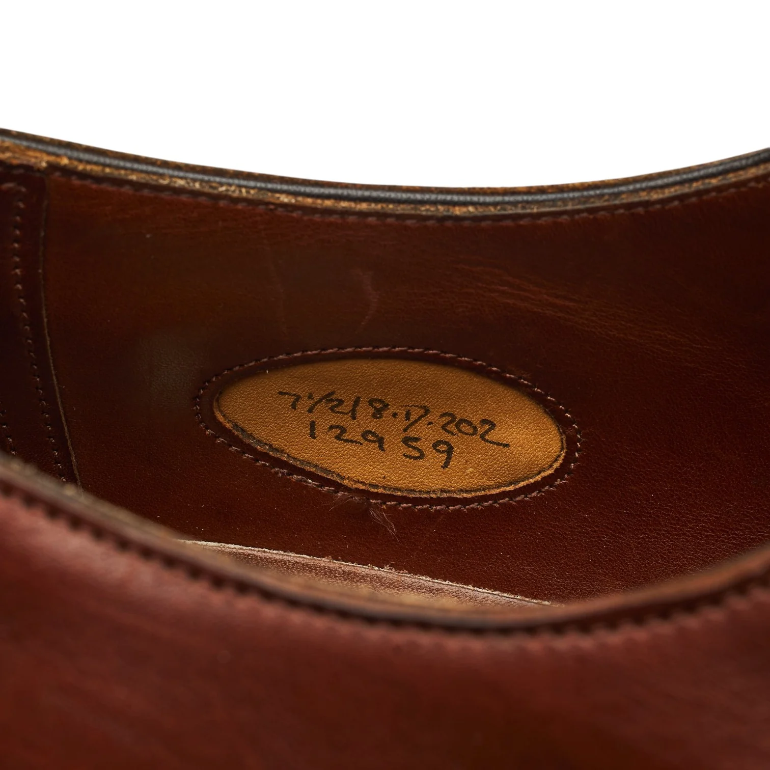 Bullock & Jones 'Chelsea' Tan Brown Leather Oxford UK 7.5 D - Image 7