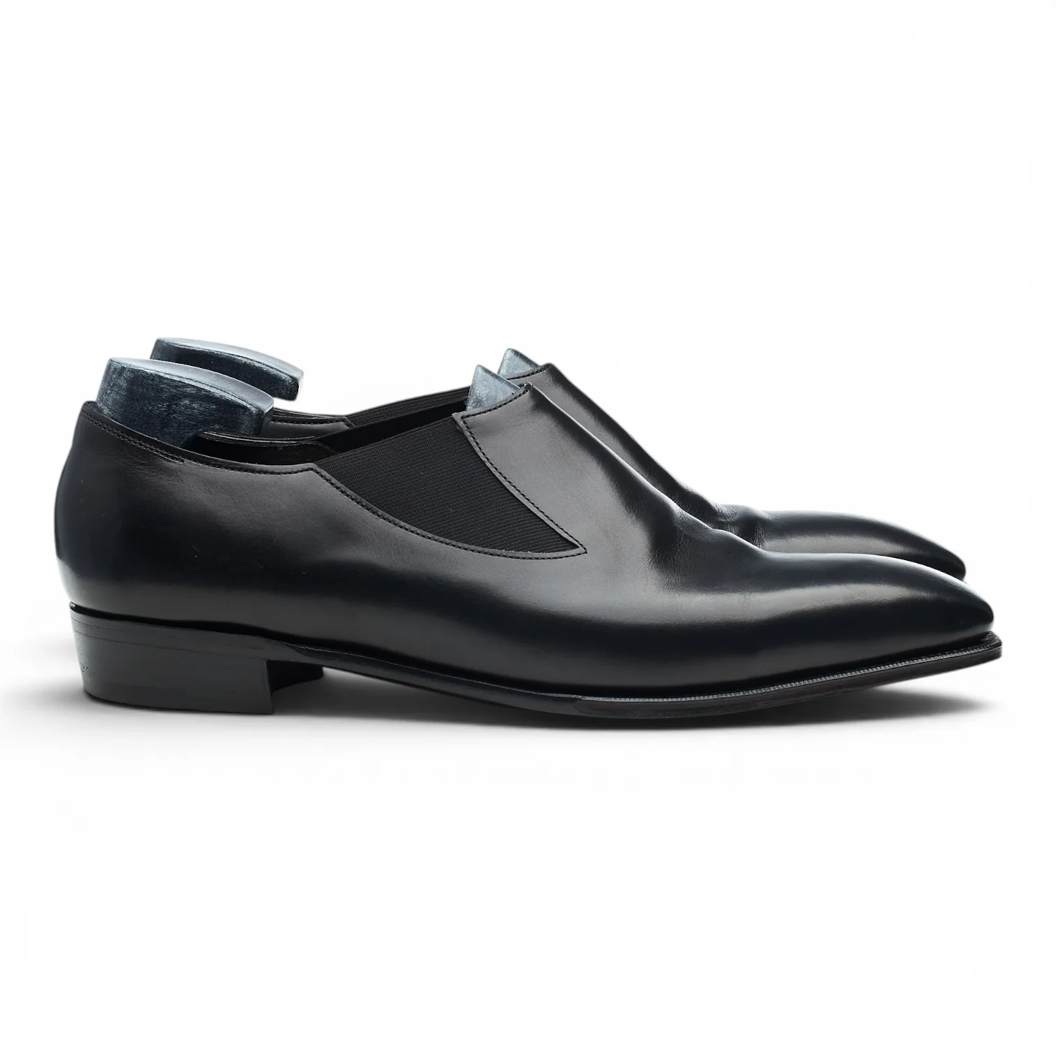 'Bulow' Black Leather Slip On Loafers UK 9.5 E