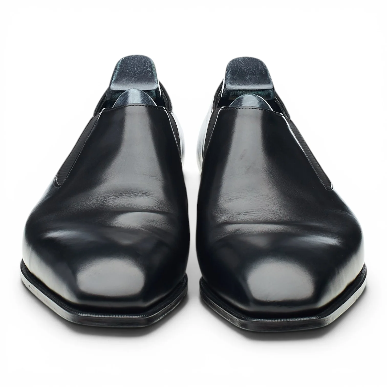 'Bulow' Black Leather Slip On Loafers UK 9.5 E - Image 2