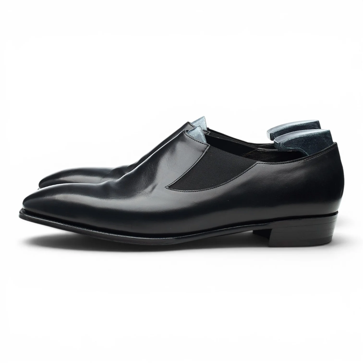 'Bulow' Black Leather Slip On Loafers UK 9.5 E - Image 3