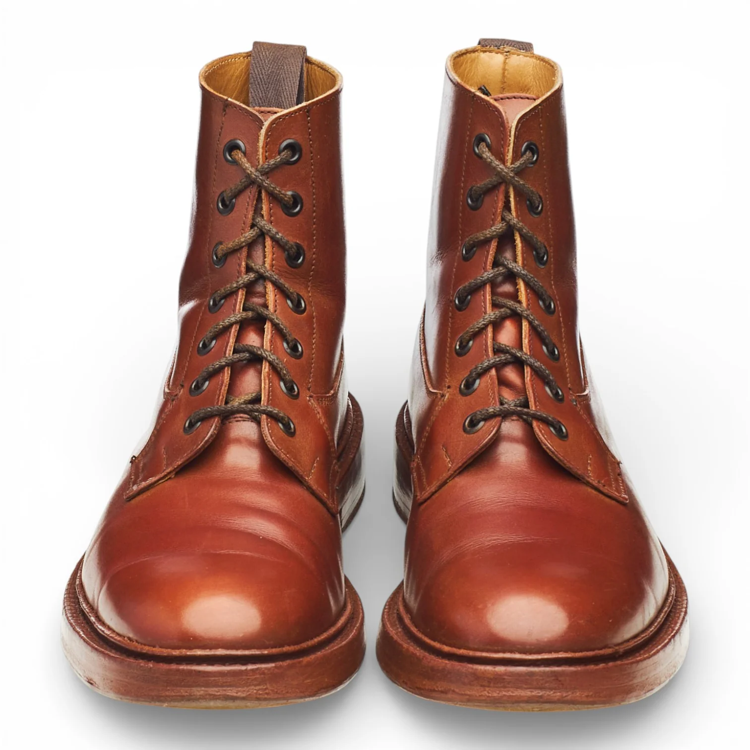 'Burford' Tan Brown Leather Boots UK 7.5 - Image 2