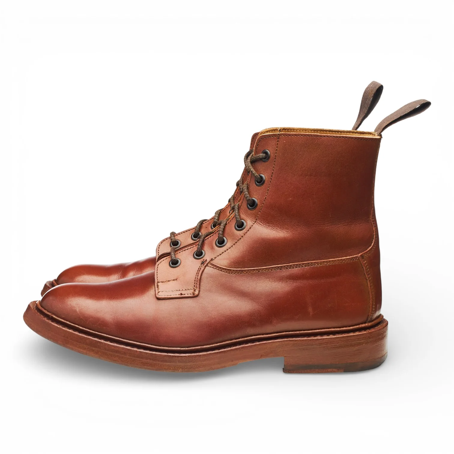 'Burford' Tan Brown Leather Boots UK 7.5 - Image 3