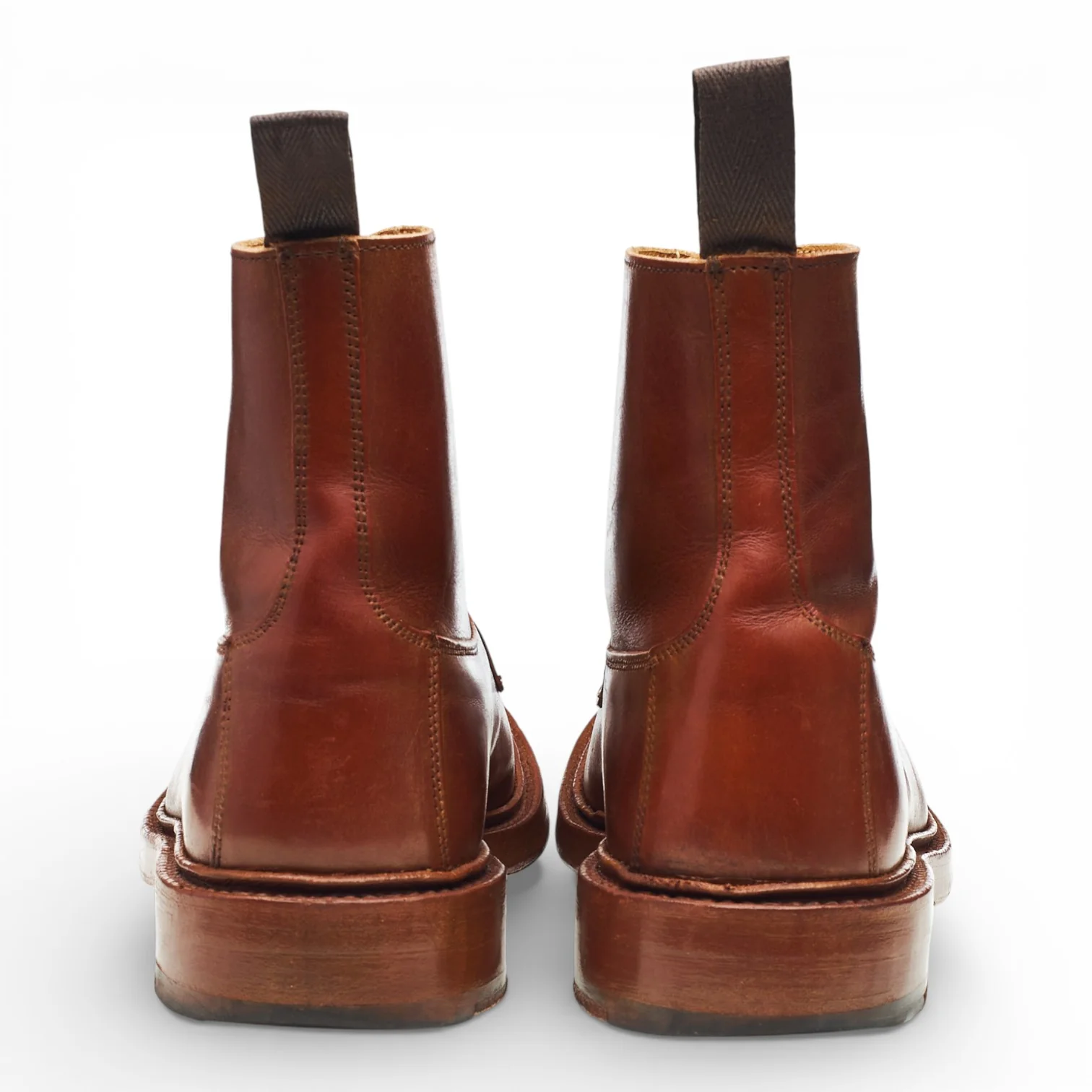 'Burford' Tan Brown Leather Boots UK 7.5 - Image 4