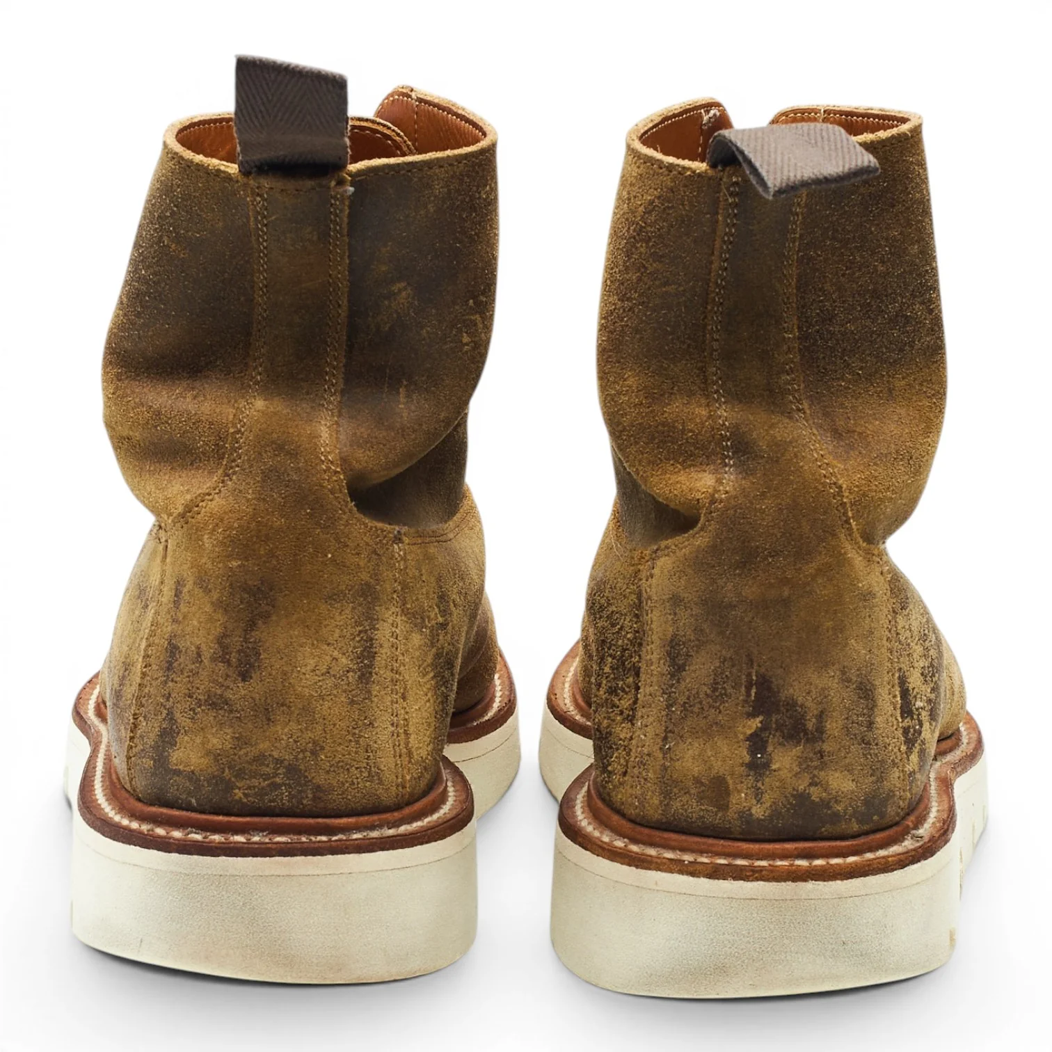 'Burford' Brown Waxed Suede Boots UK 7 - Image 4